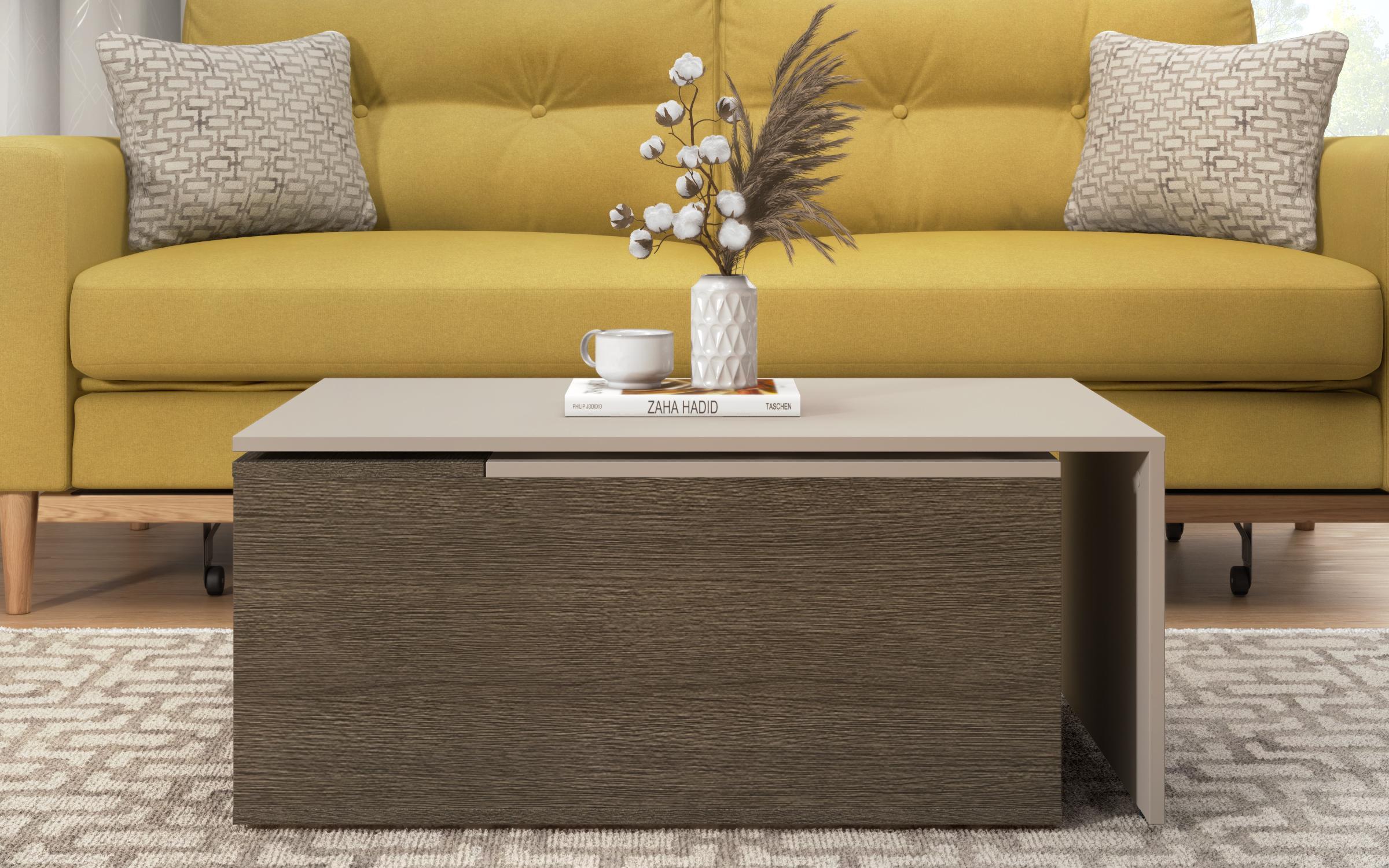 Coffee table Karuzo, cashmere + Anthracite oak  4