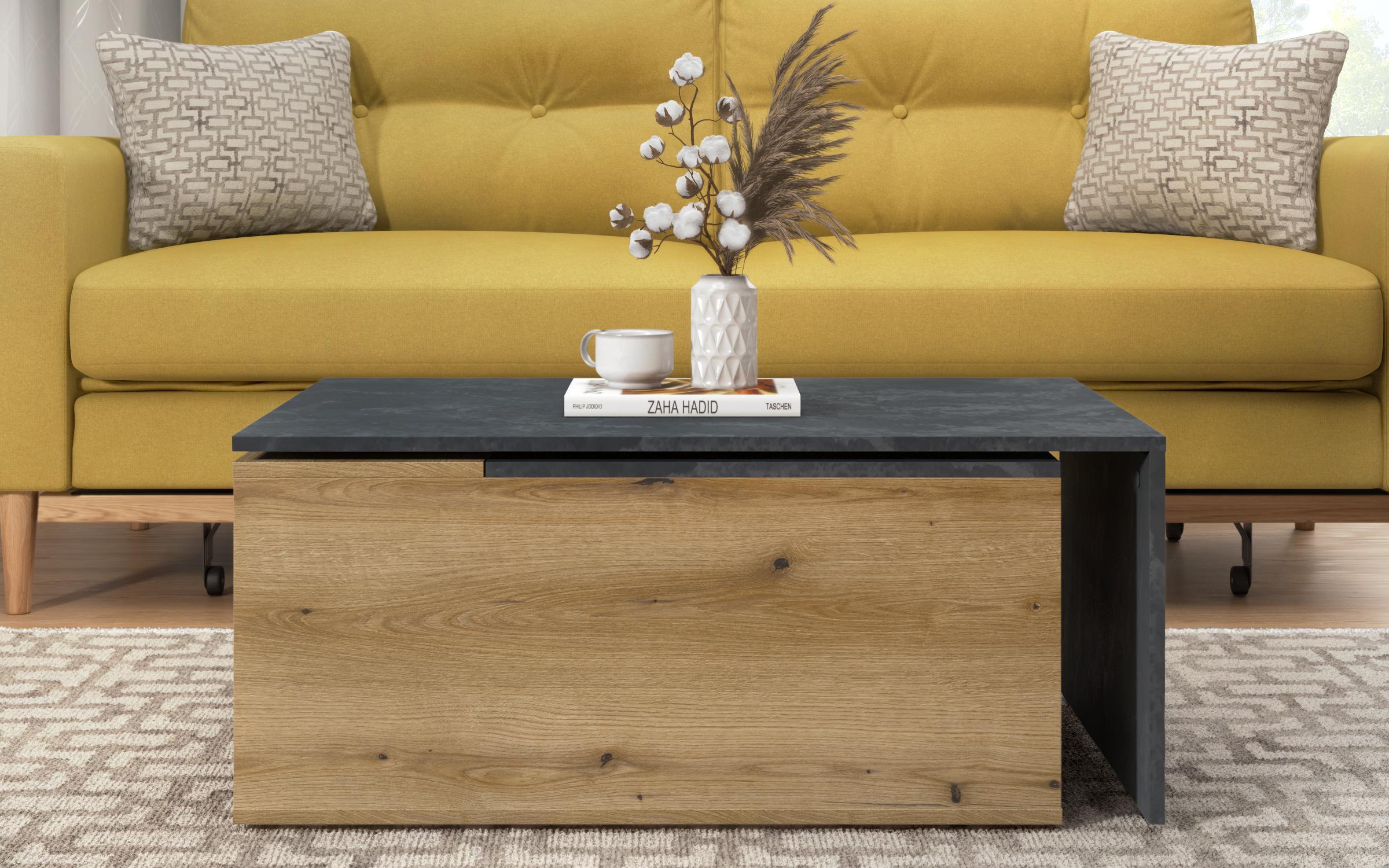 Coffee table Karuzo, Evoke oak + Magma  4