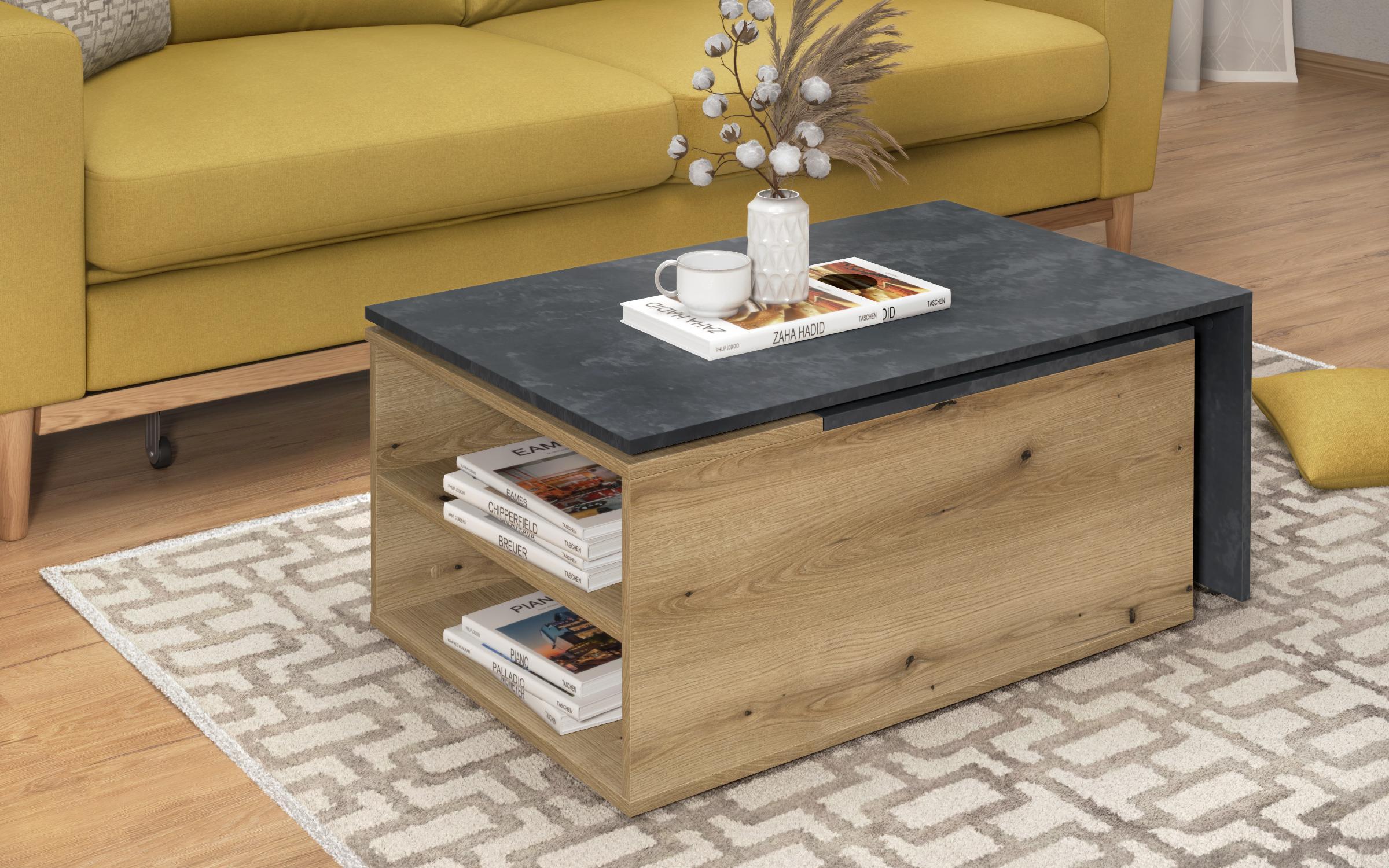 Coffee table Karuzo, Evoke oak + Magma  3