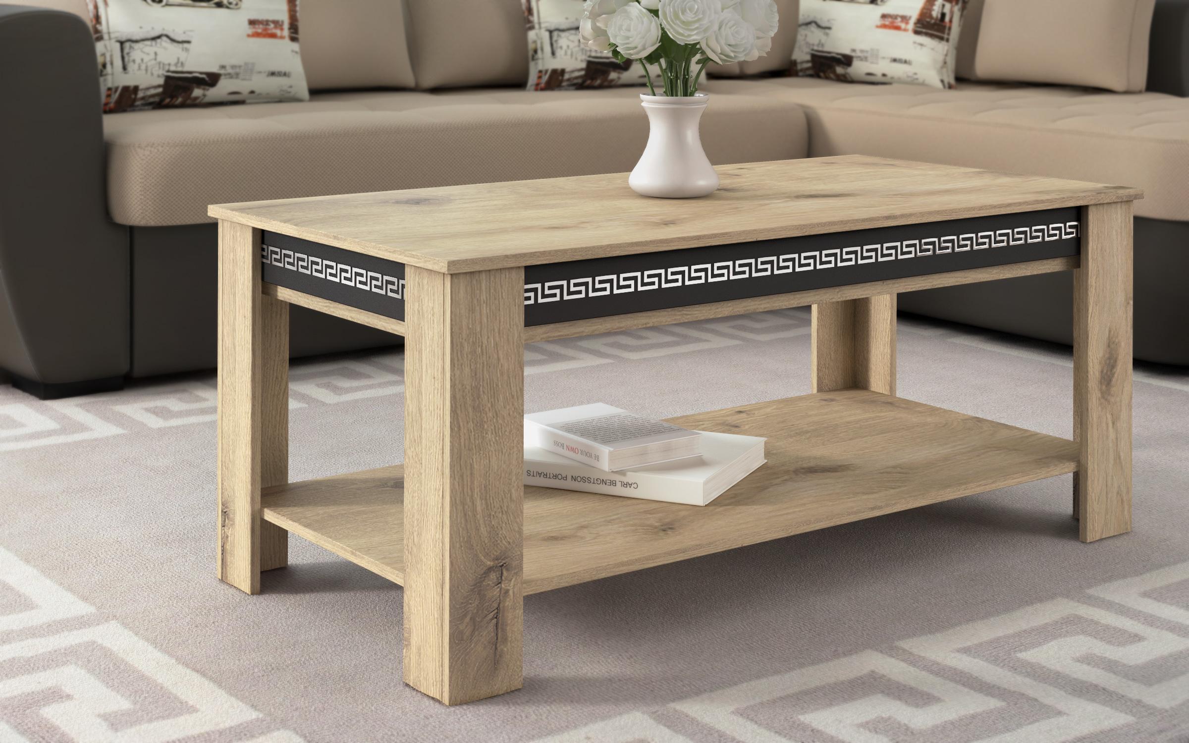 Coffee table Philda, light Scandinavian oak  1