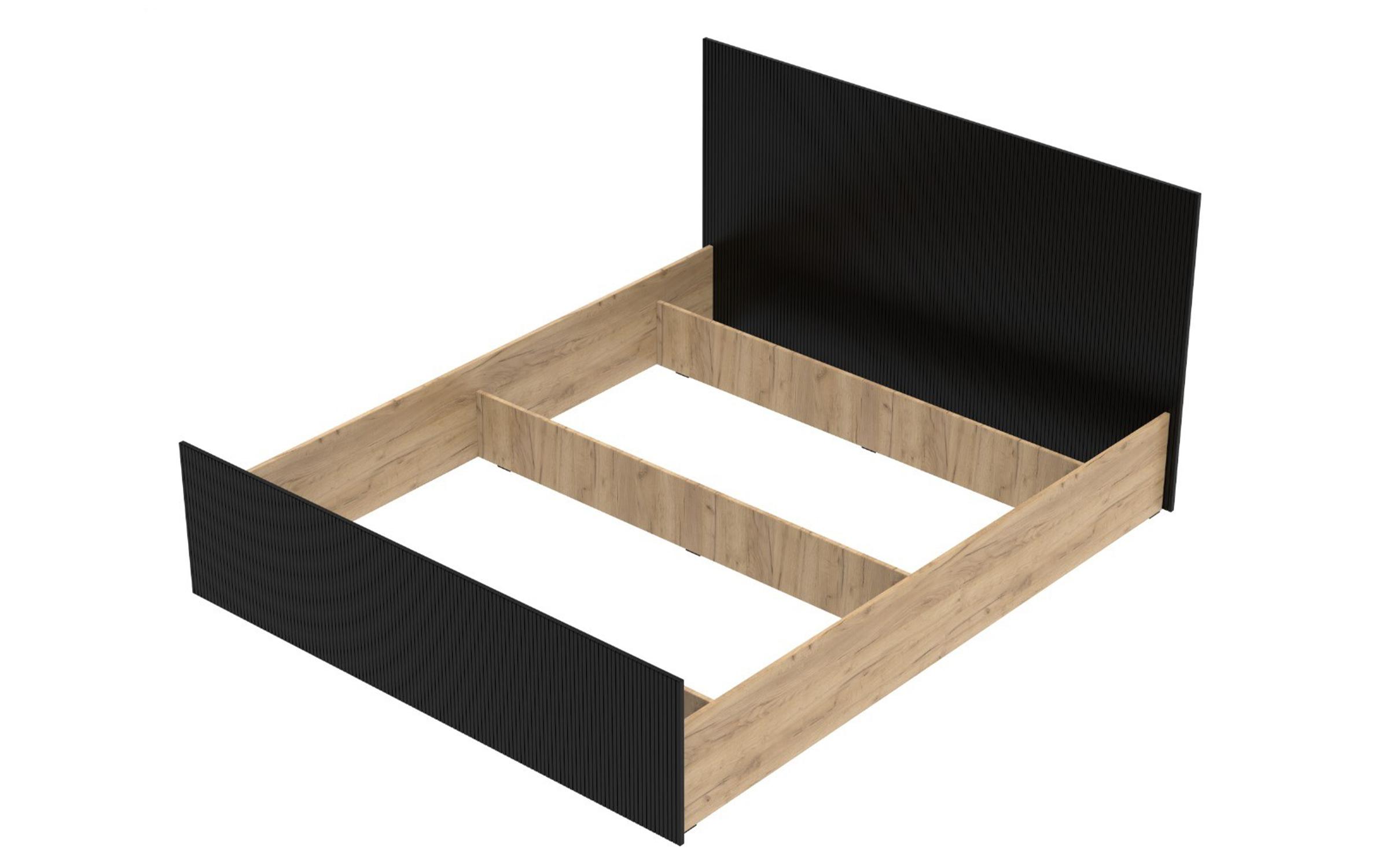 Double bed Letty for mattress 160/200, Appalachian oak + quartz  8