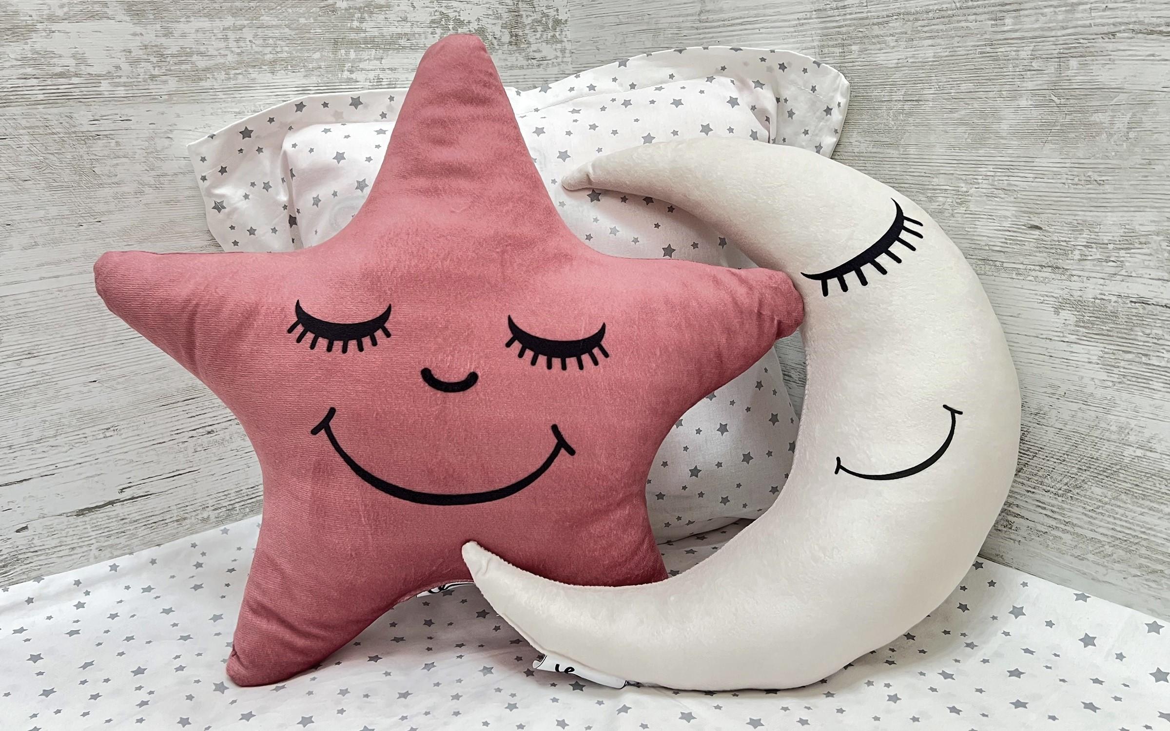 Throw pillow/ Star, pink  3