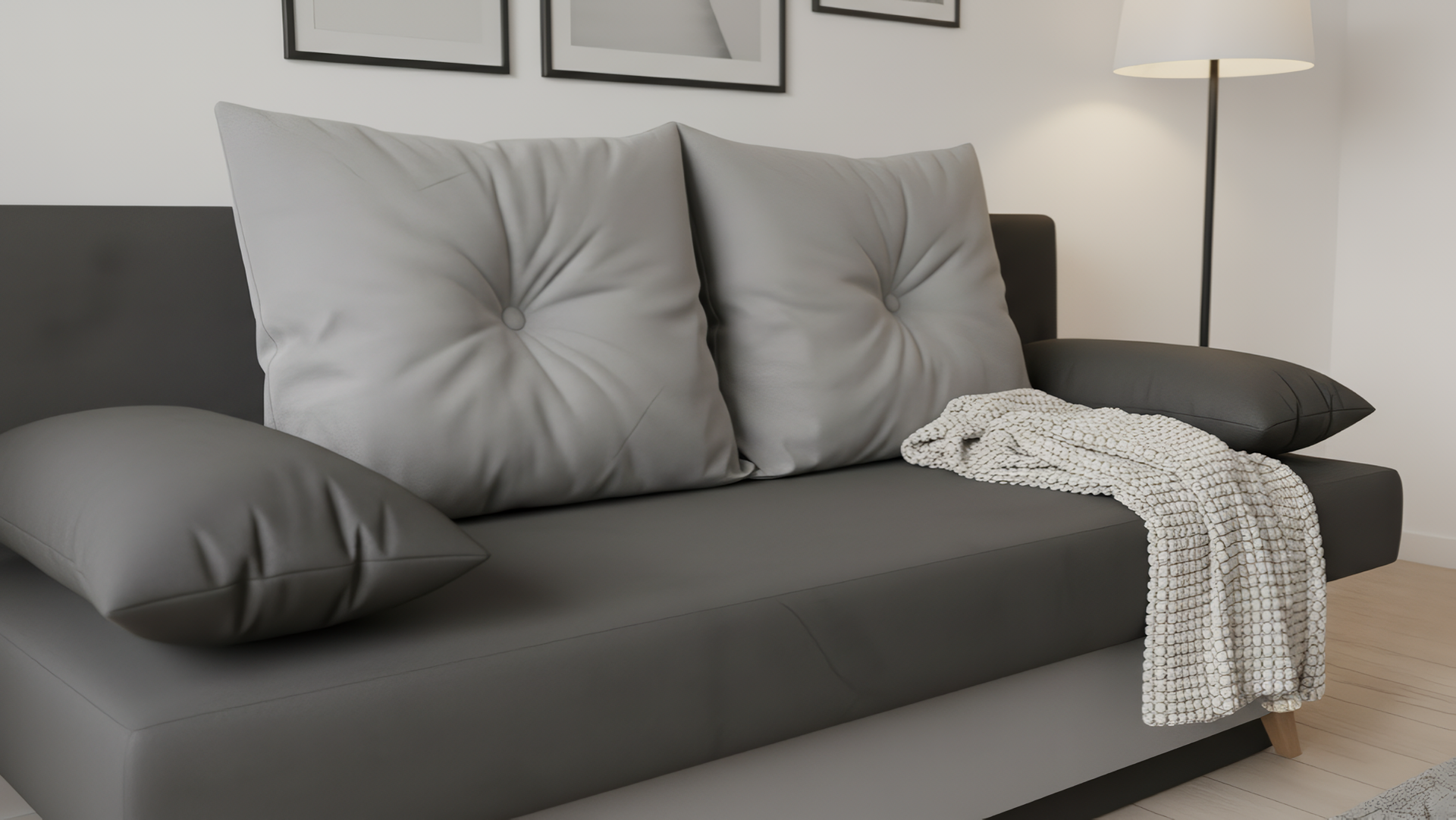 Extendable sofa Victorio, dark grey + grey  3