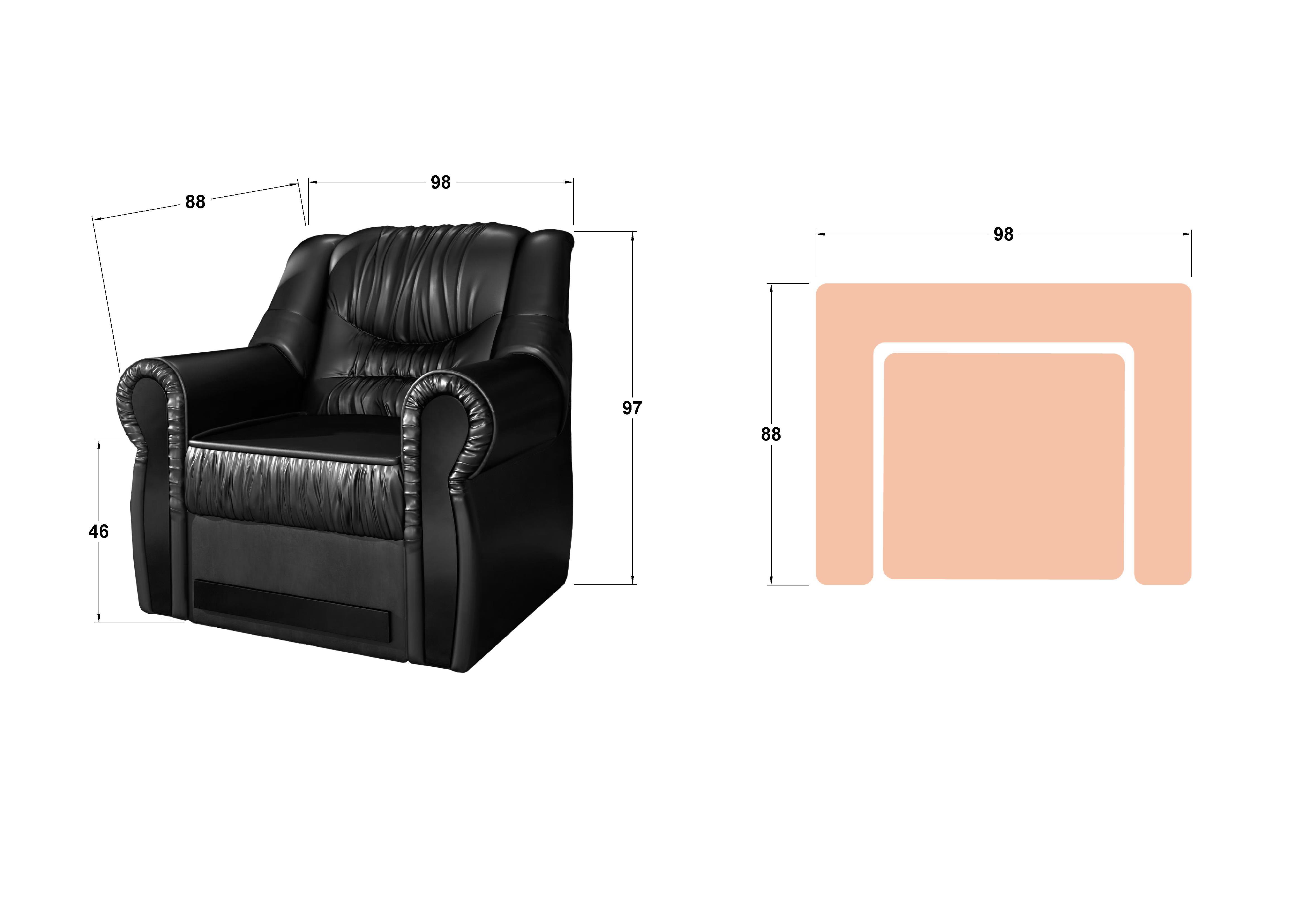 Armchair Imperial, dark brown  2