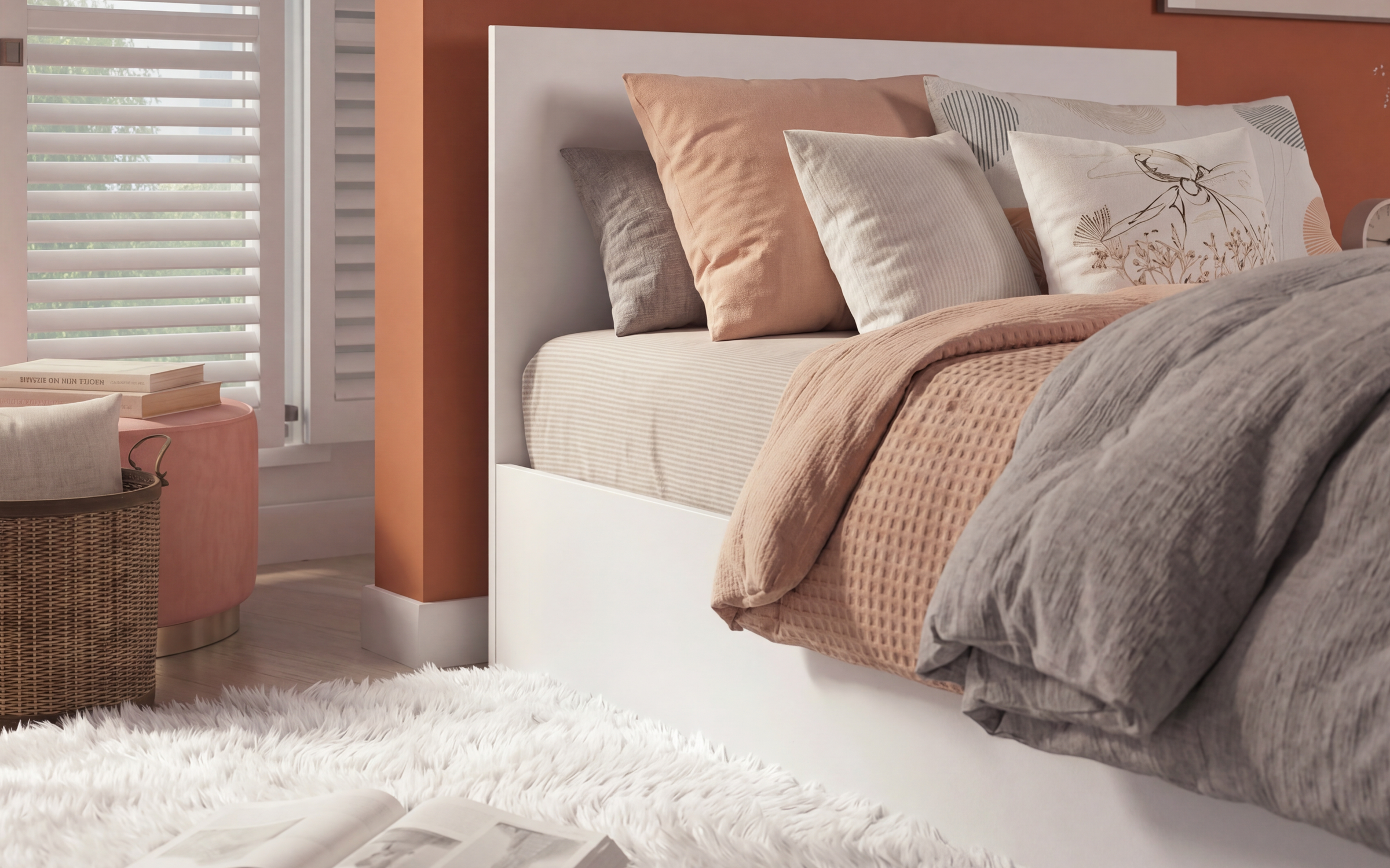 Bed for mattress 90/200 Easy, white  3
