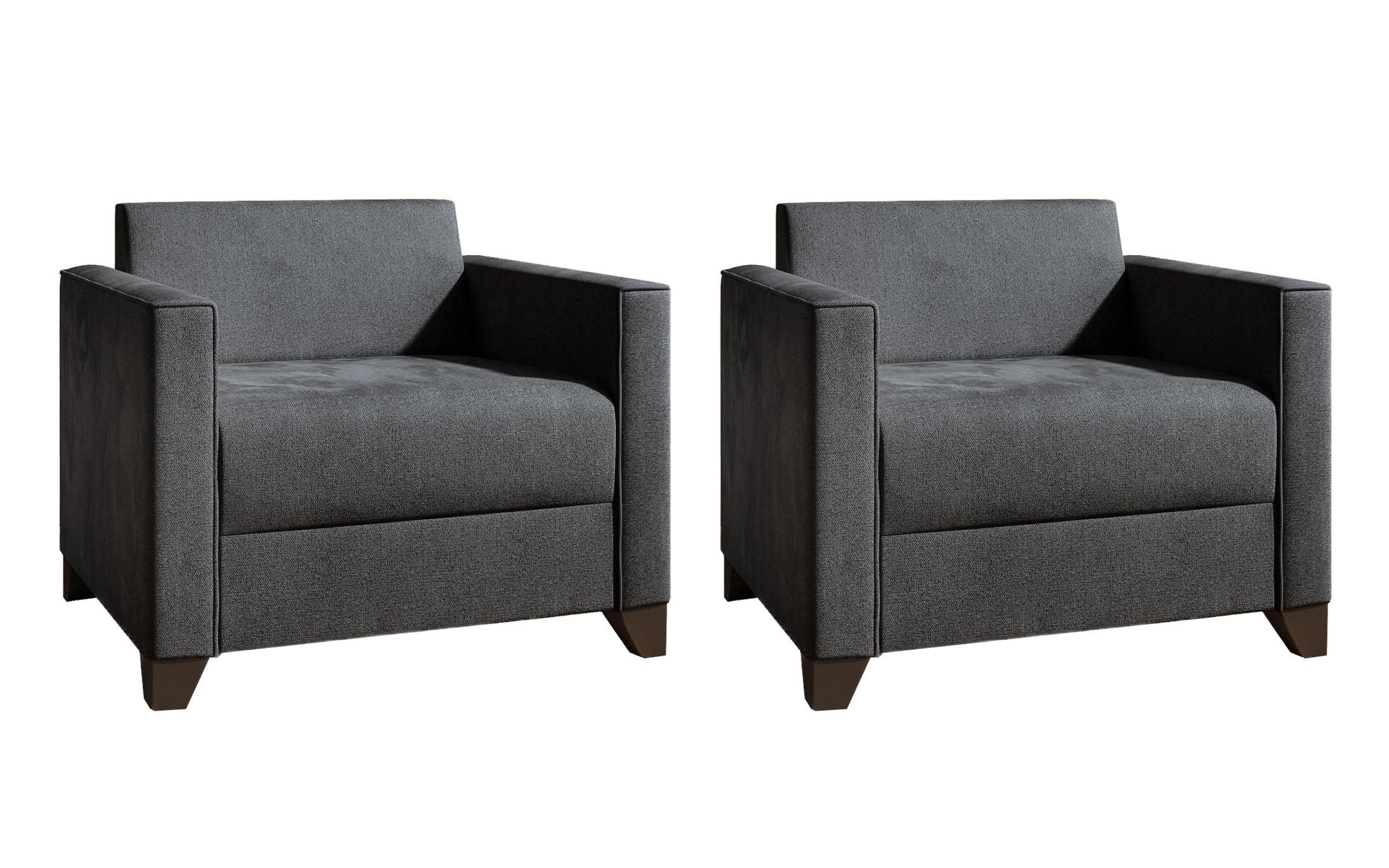 Set of 2 armchairs Boston, grey  1