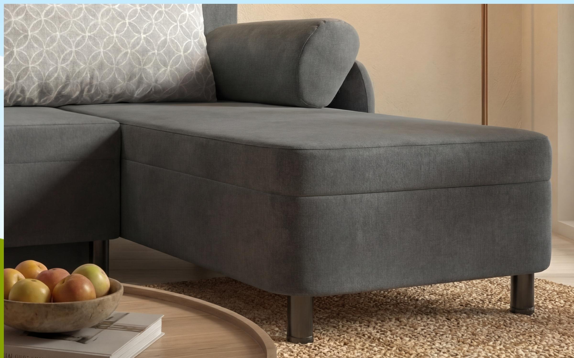Extendable corner sofa Carolin, grey  7