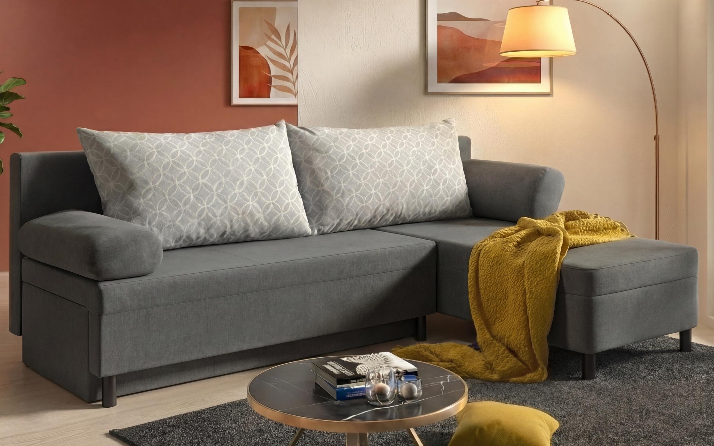 Extendable corner sofa Carolin, grey  3