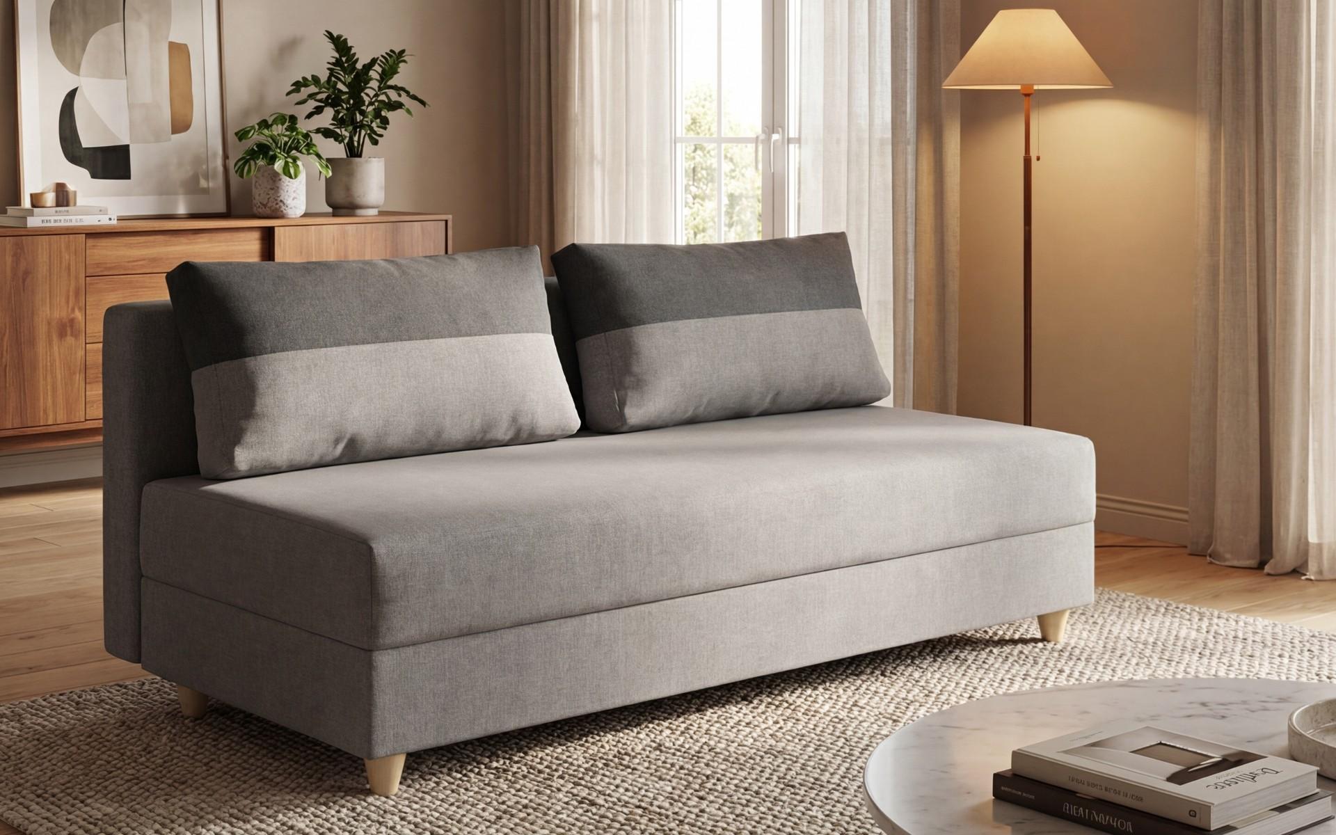 Extendable sofa Kami, grey + dark grey  3