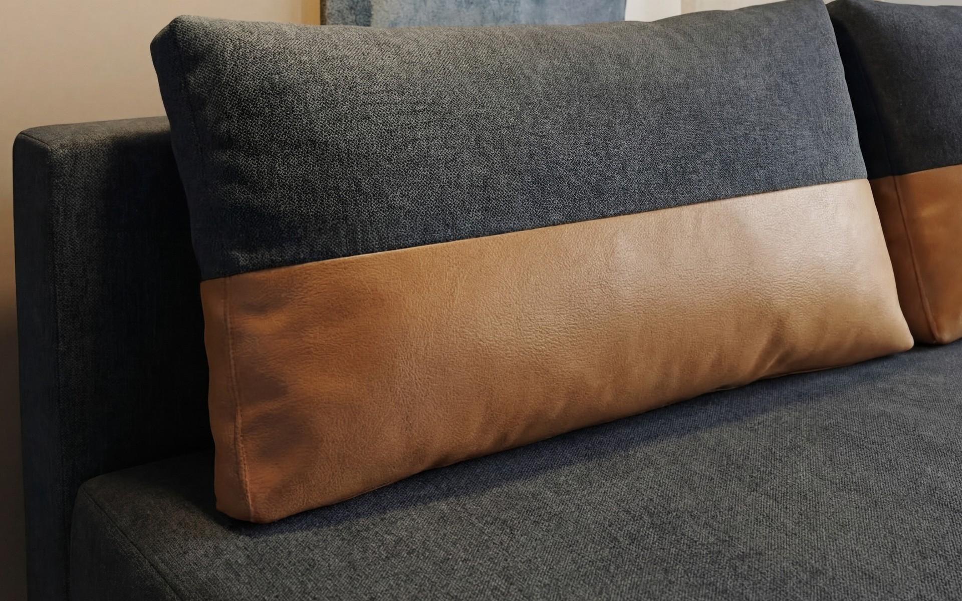 Розкладний диван Камі, графіт + охра  5