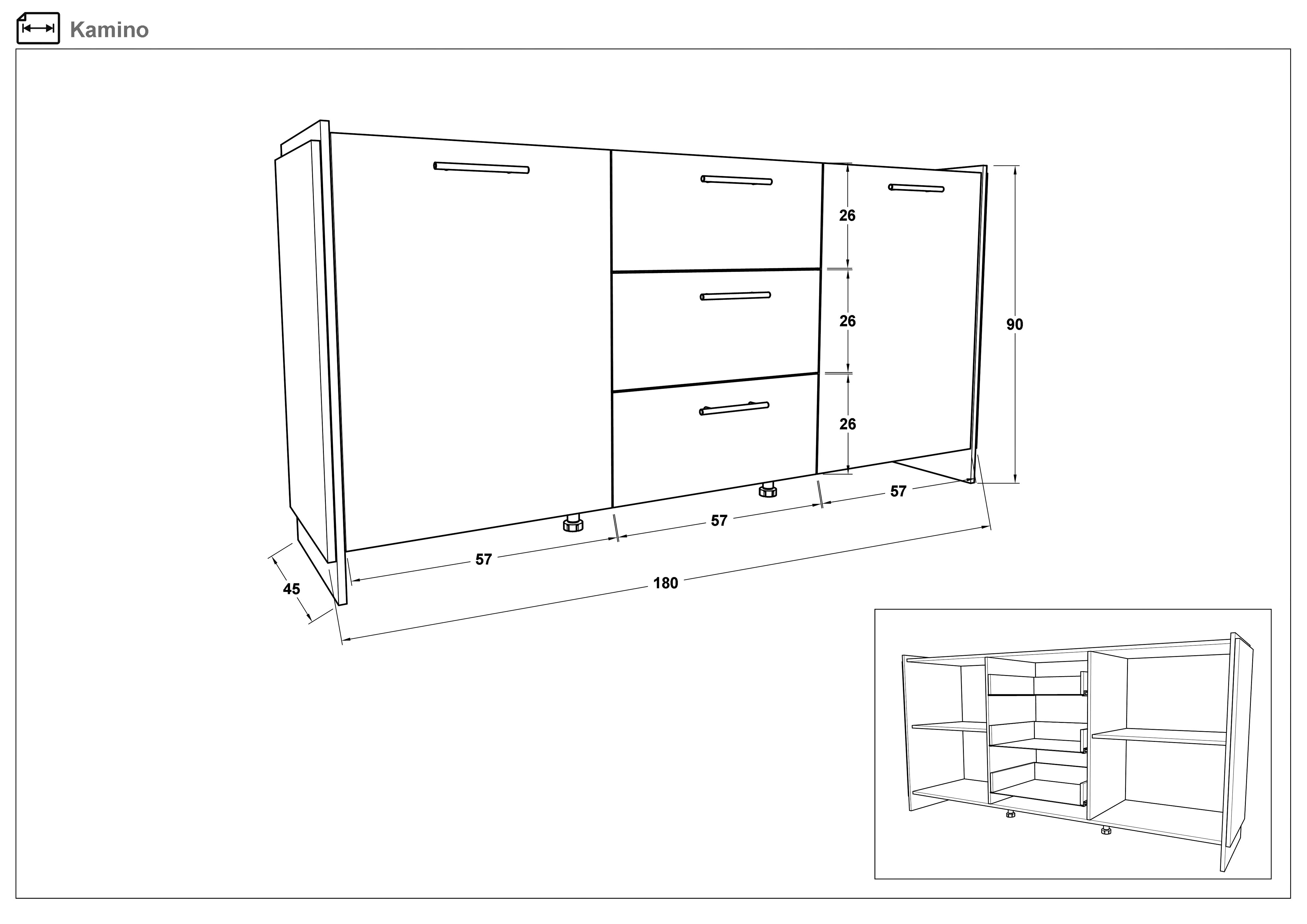 Dresser Camino AH, Wotan oak + black  2