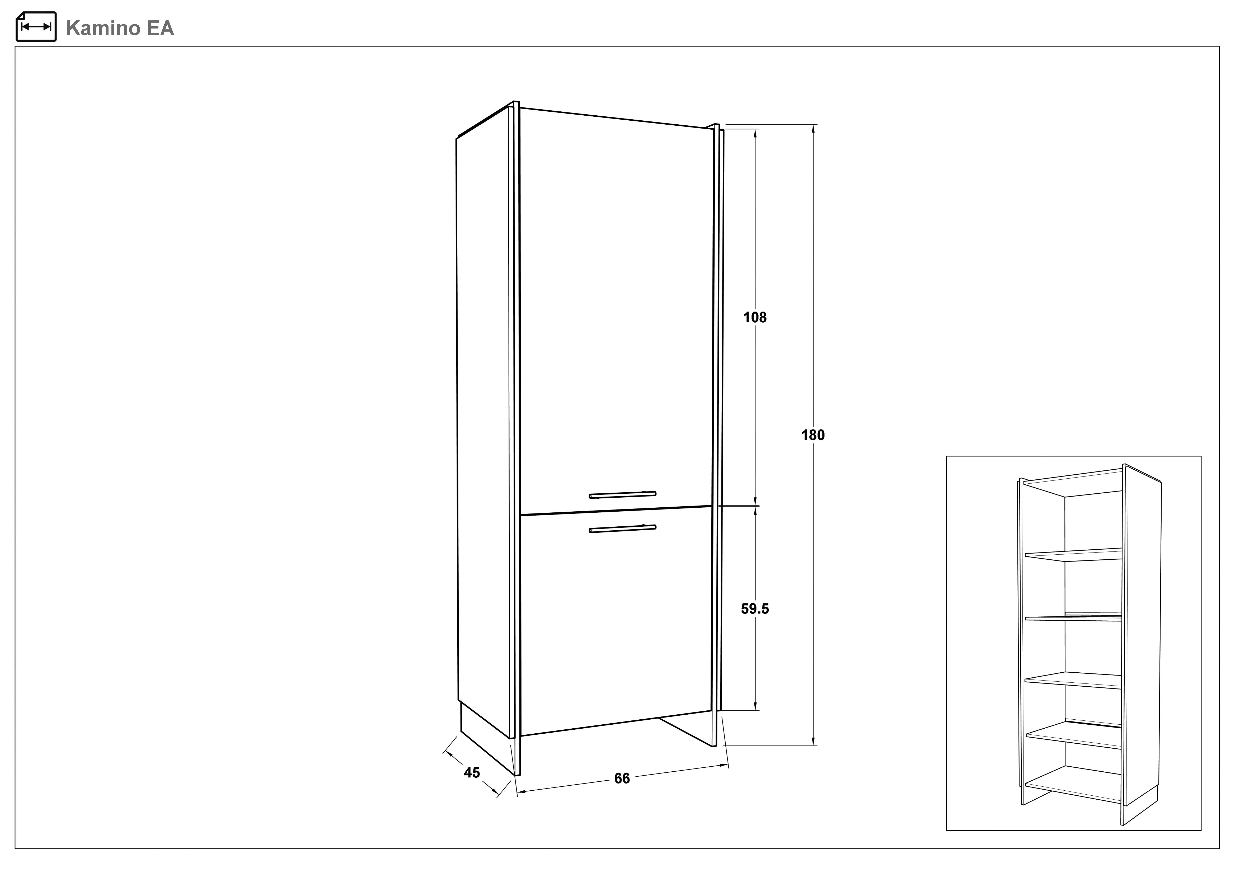 Cabinet Camino EA, Wotan oak + black  2