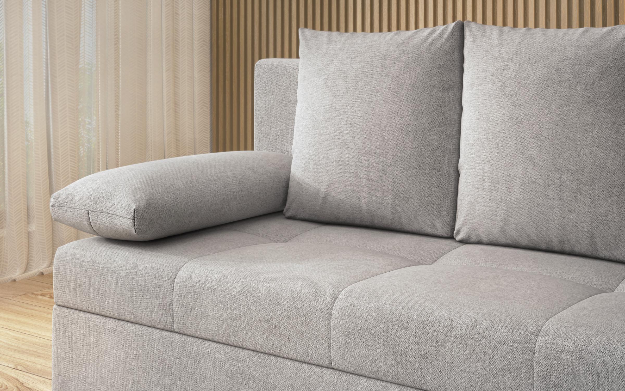 Extendable sofa Aleto, light grey  7