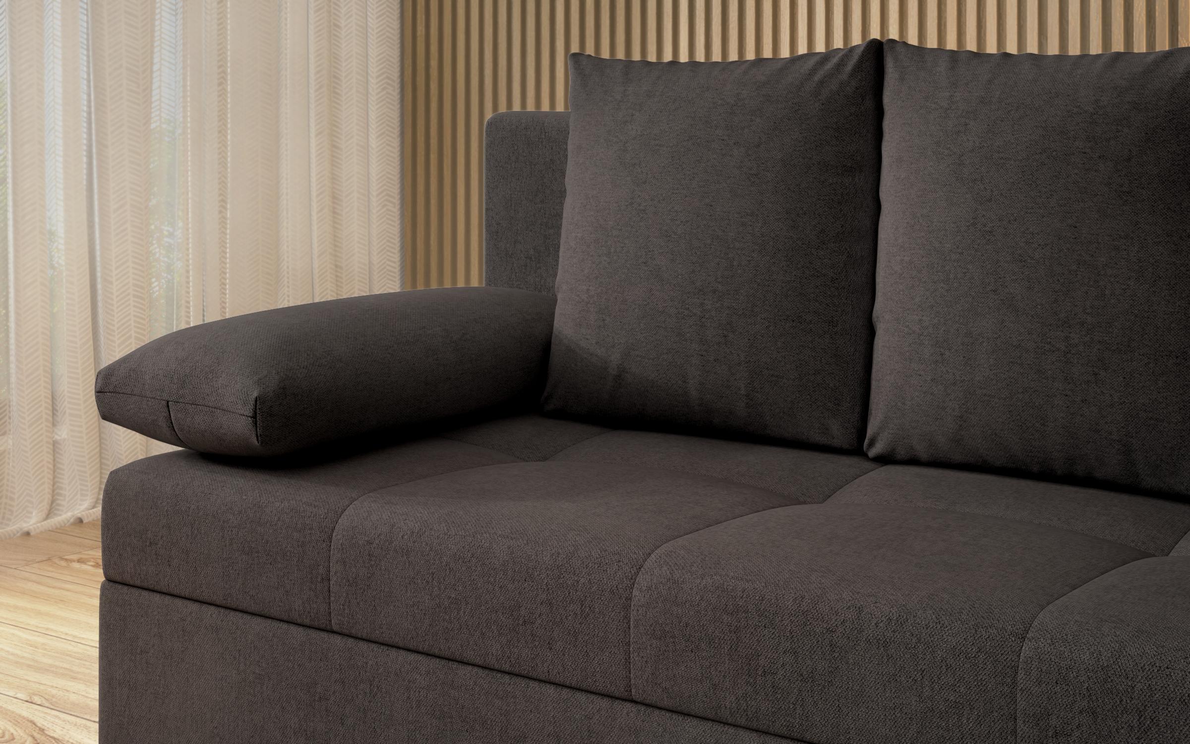 Extendable sofa Aleto, grey brown  6