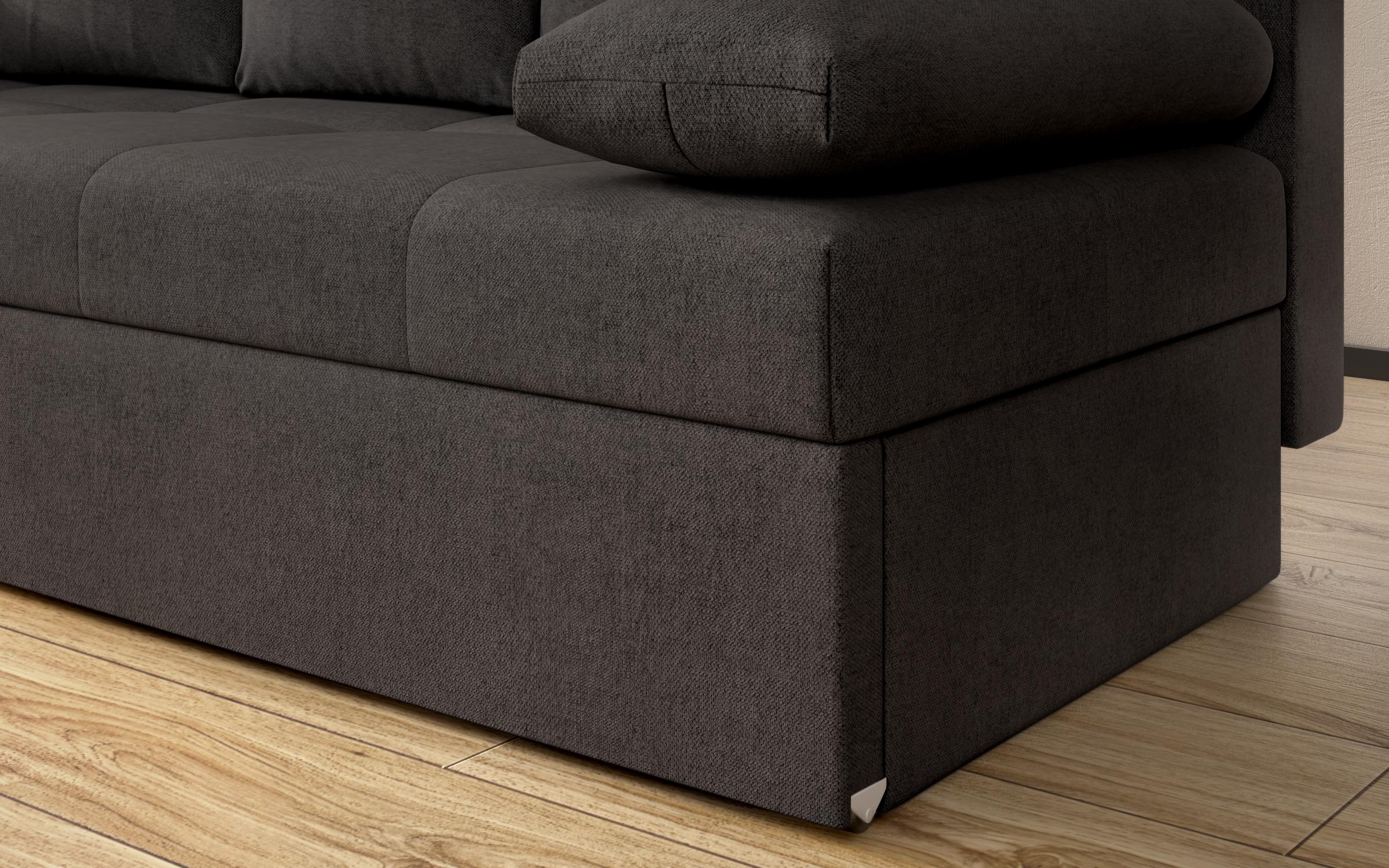 Extendable sofa Aleto, grey brown  7