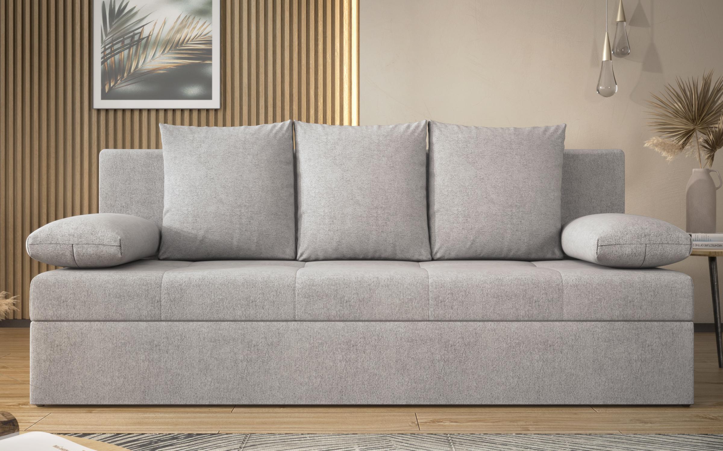 Extendable sofa Aleto, light grey  1