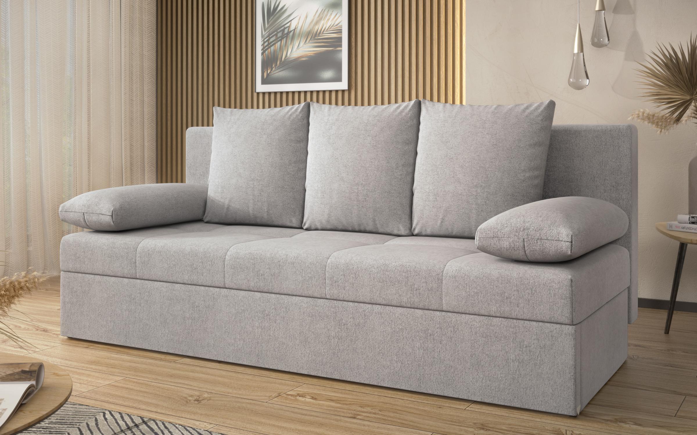 Extendable sofa Aleto, light grey  3