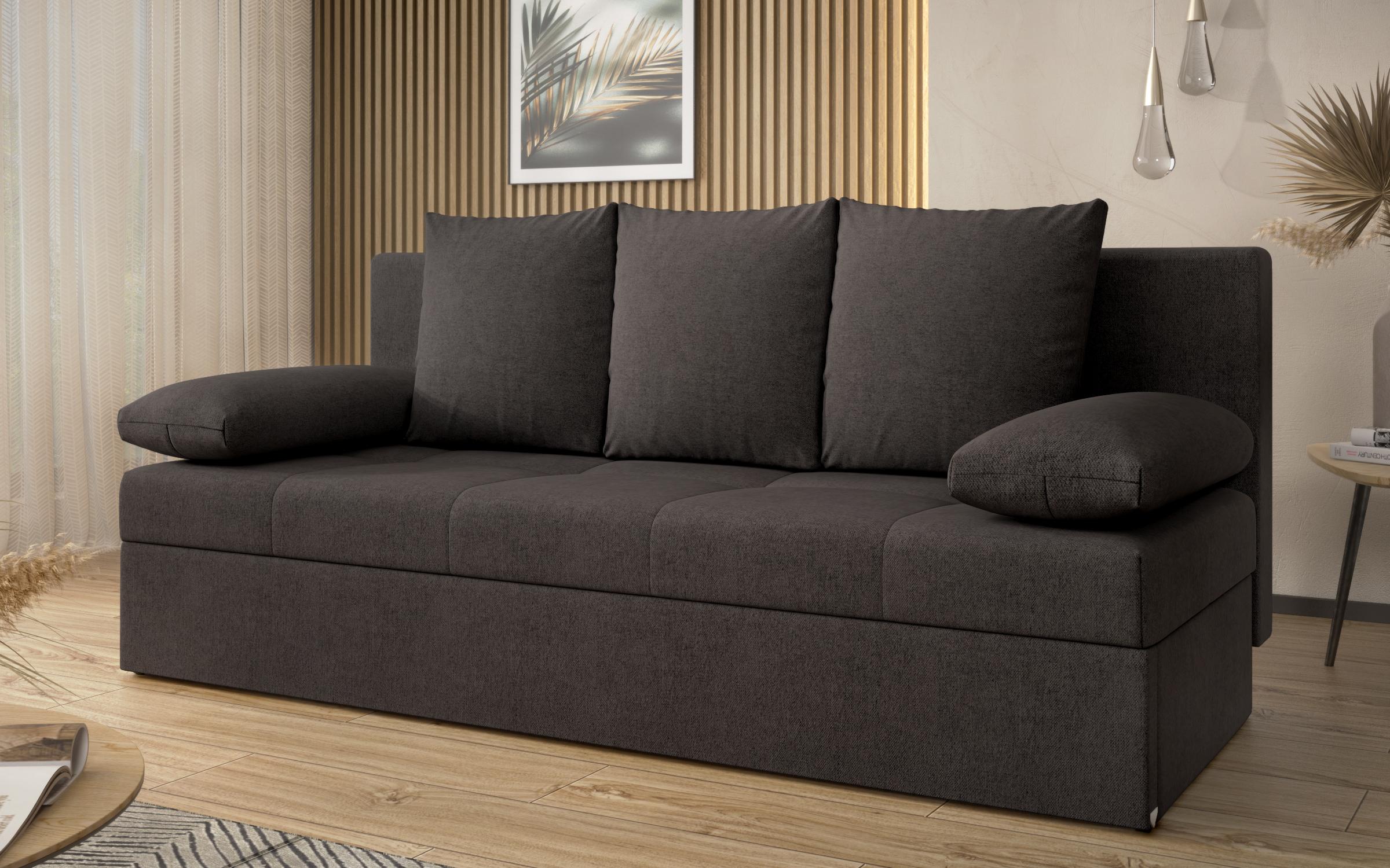 Extendable sofa Aleto, grey brown  3