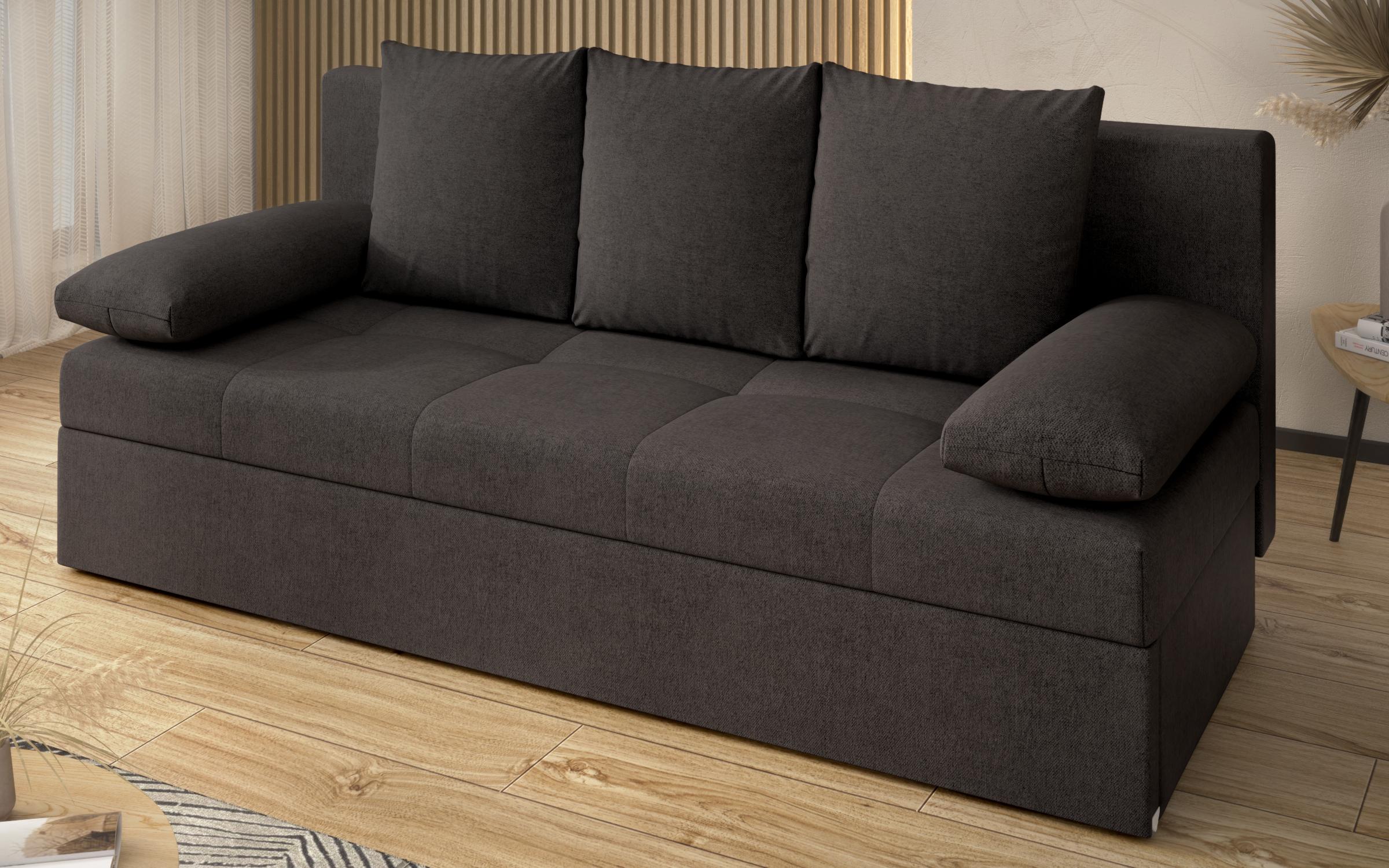 Extendable sofa Aleto, grey brown  4