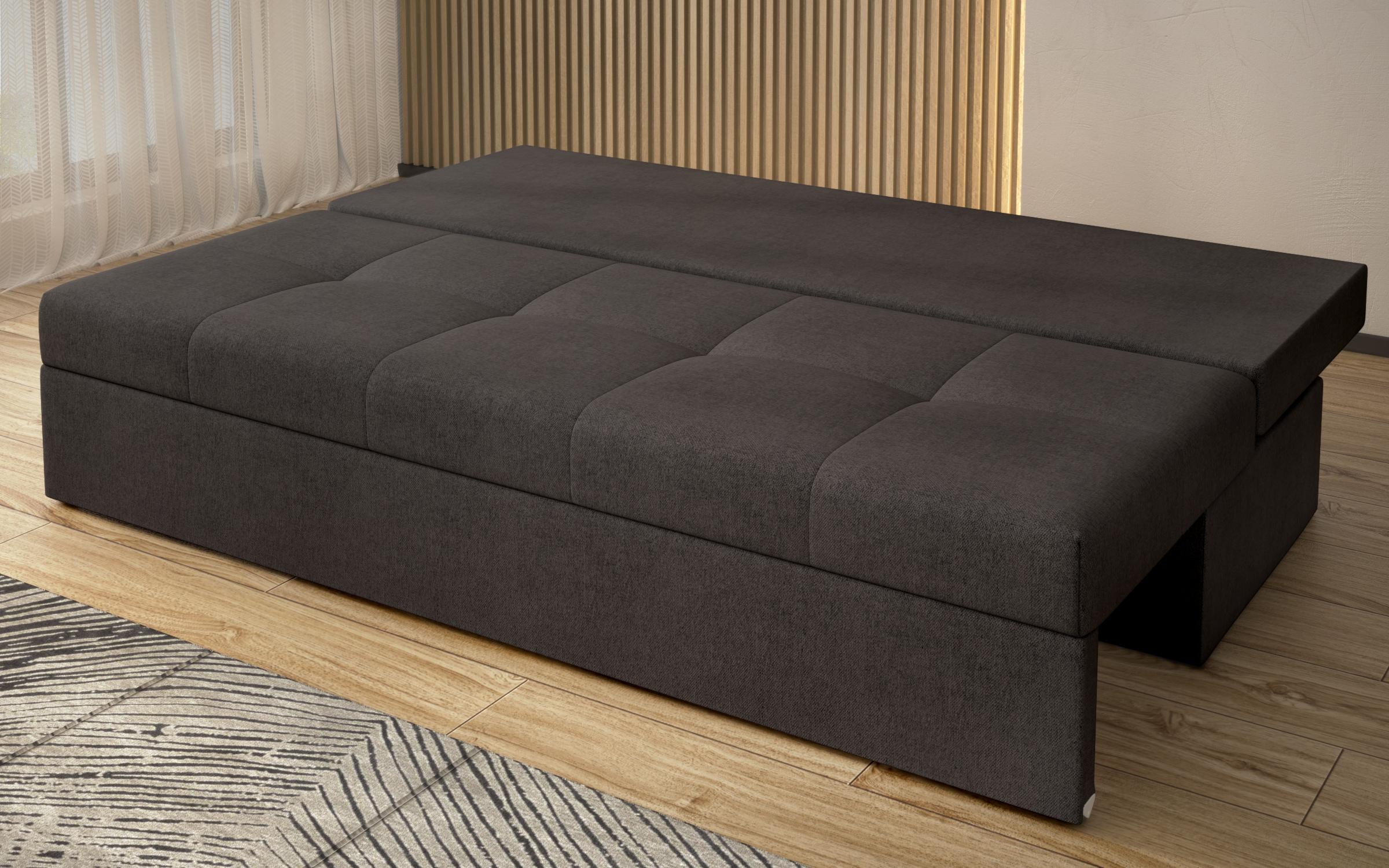 Extendable sofa Aleto, grey brown  5