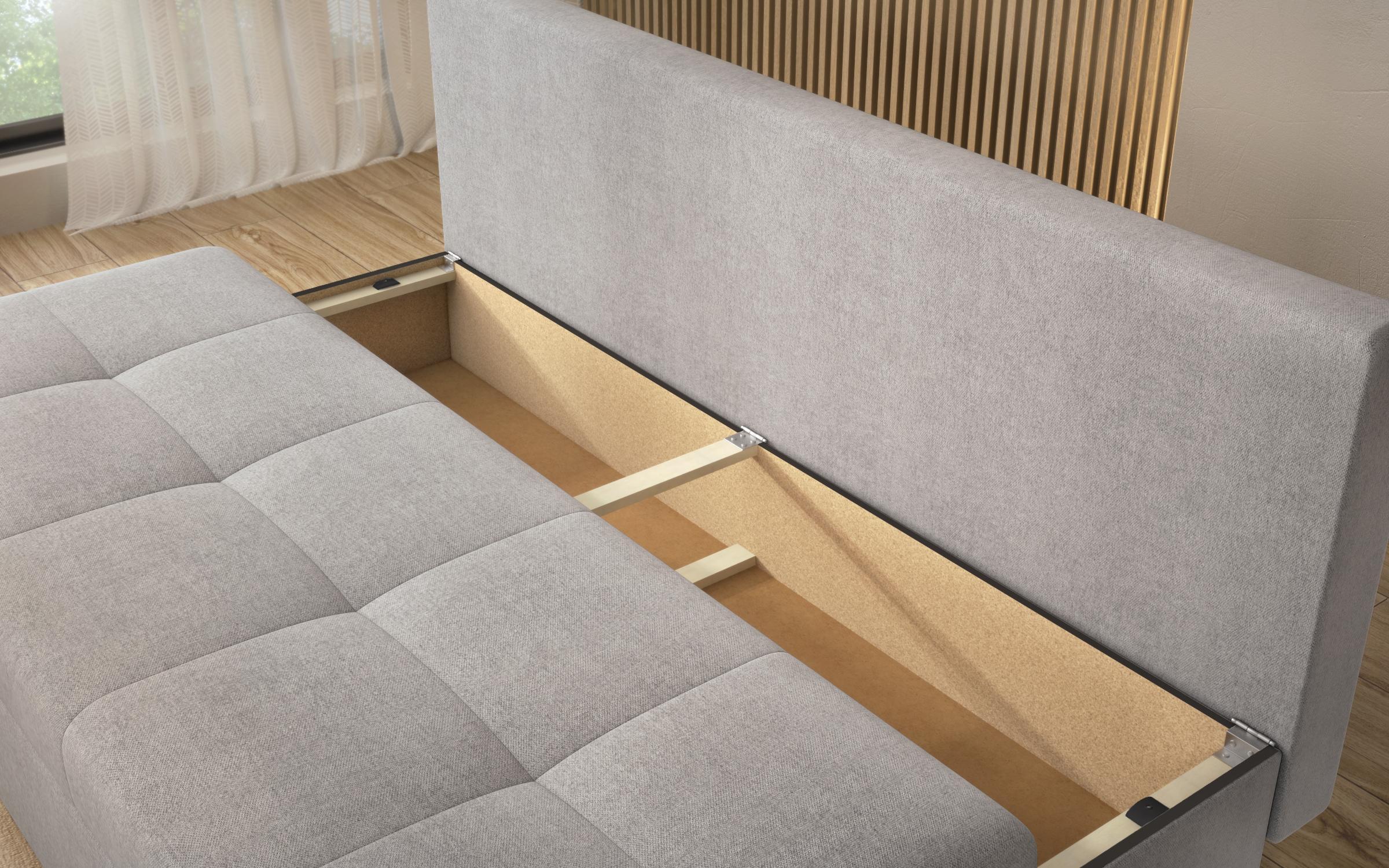 Extendable sofa Aleto, light grey  6