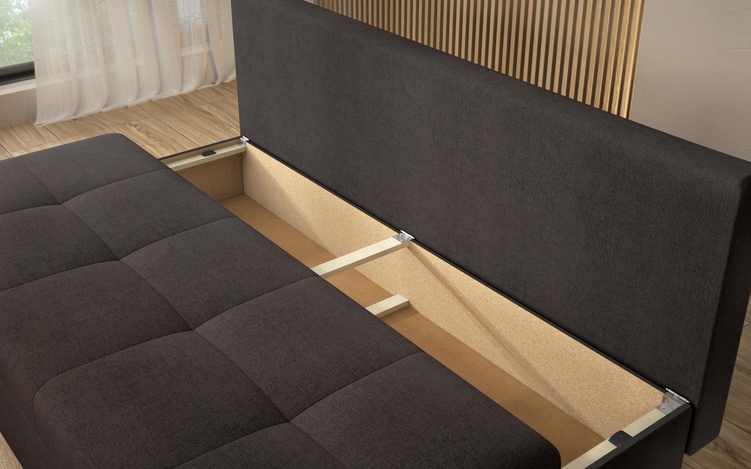 Extendable sofa Aleto, grey brown  8