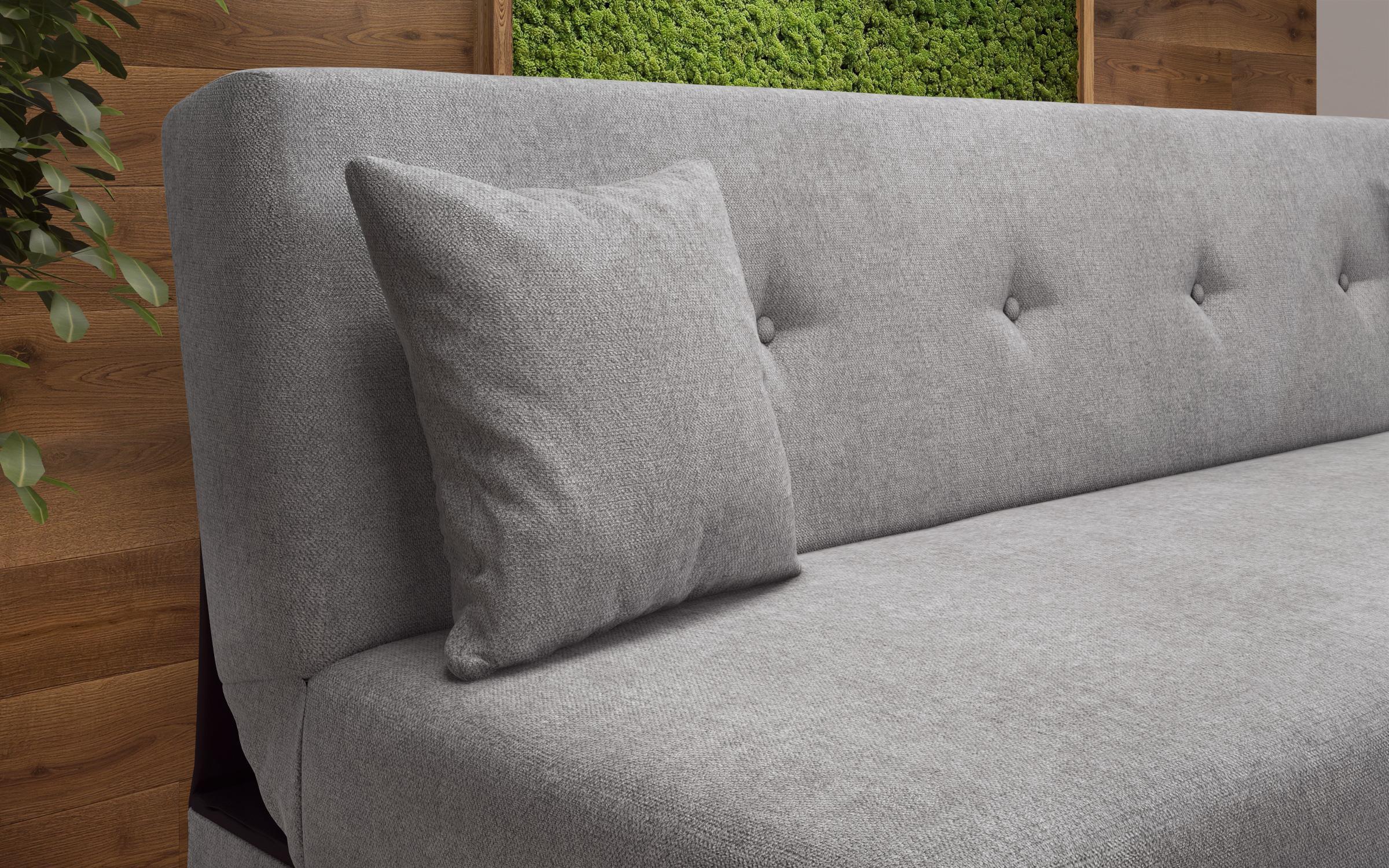 Extendable click-clack sofa Brent, light grey  8