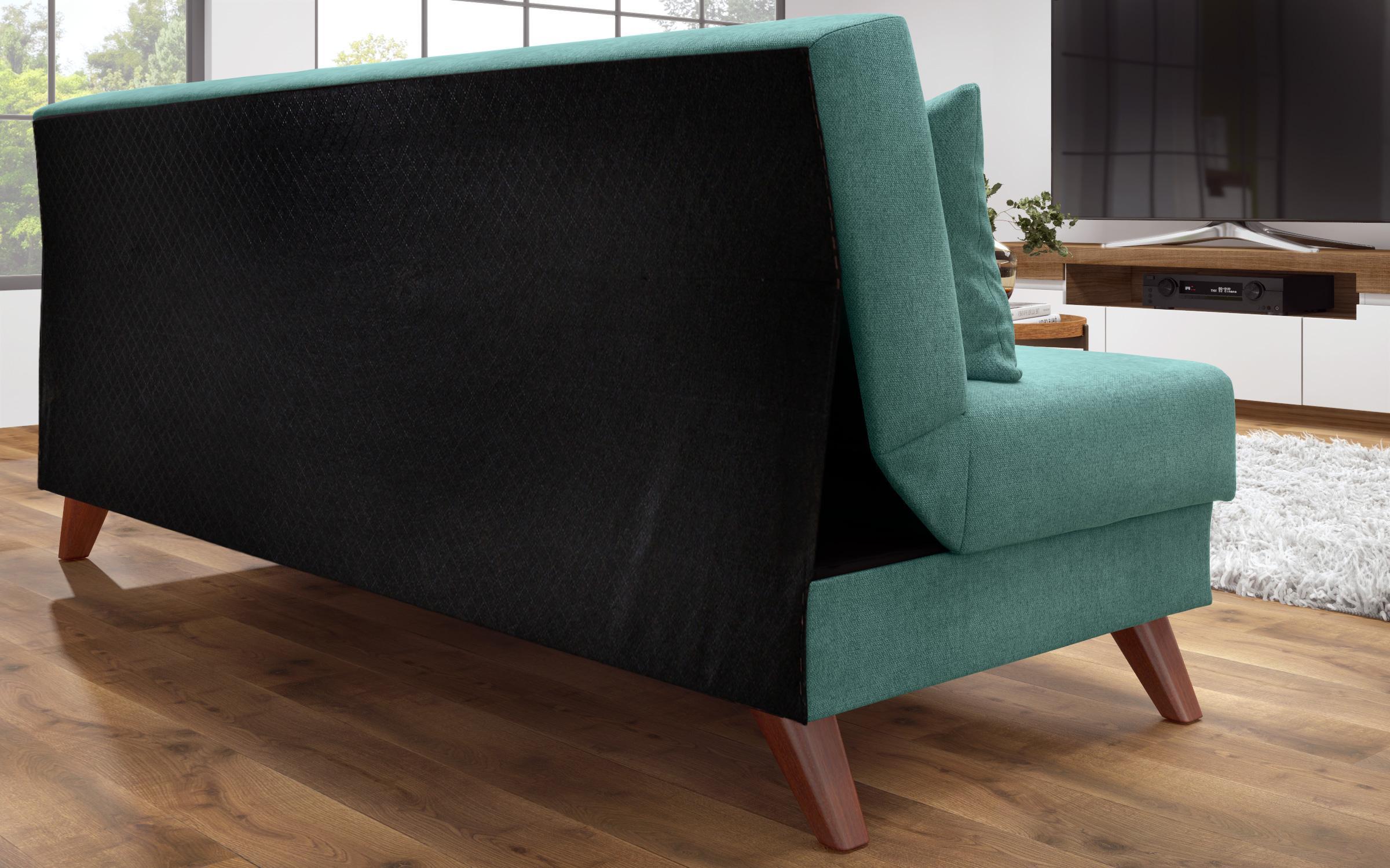 Extendable click-clack sofa Brent, turquoise  7
