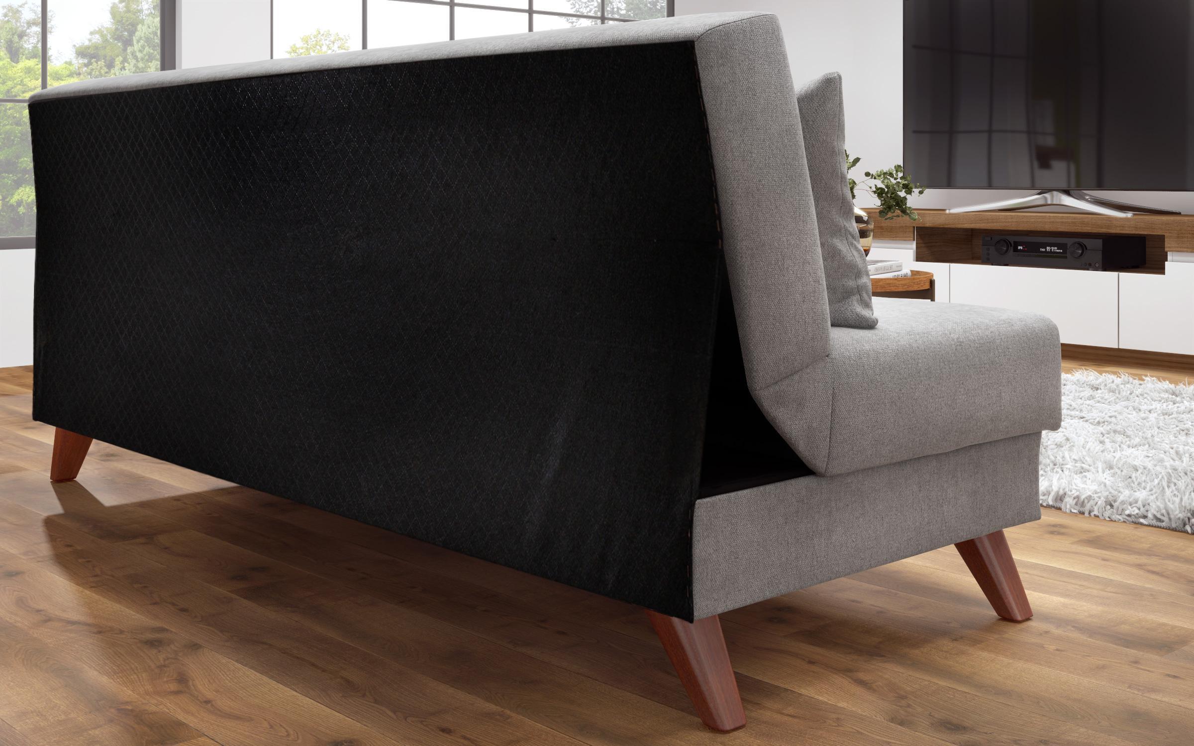 Extendable click-clack sofa Brent, light grey  6