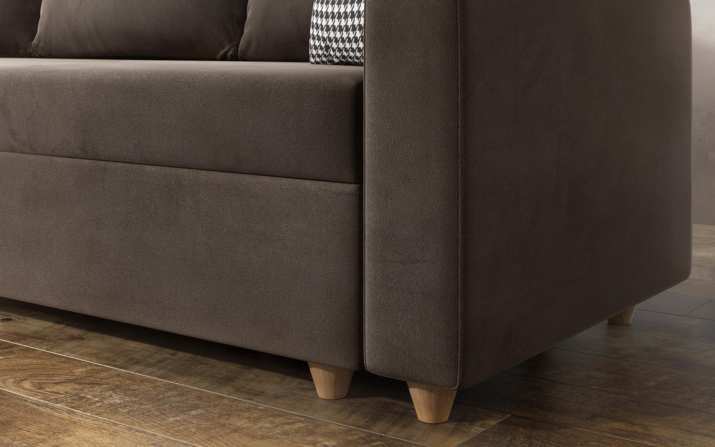Extendable sofa Fabiola, brown  6