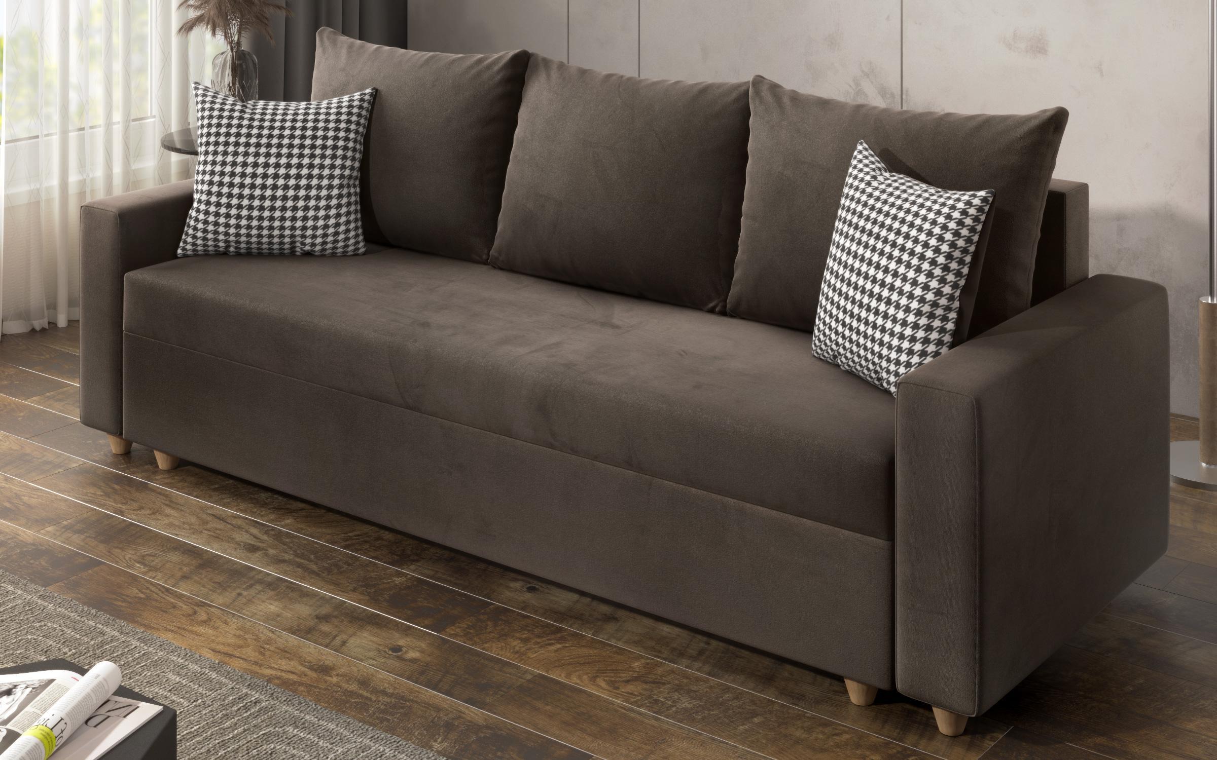 Extendable sofa Fabiola, brown  3