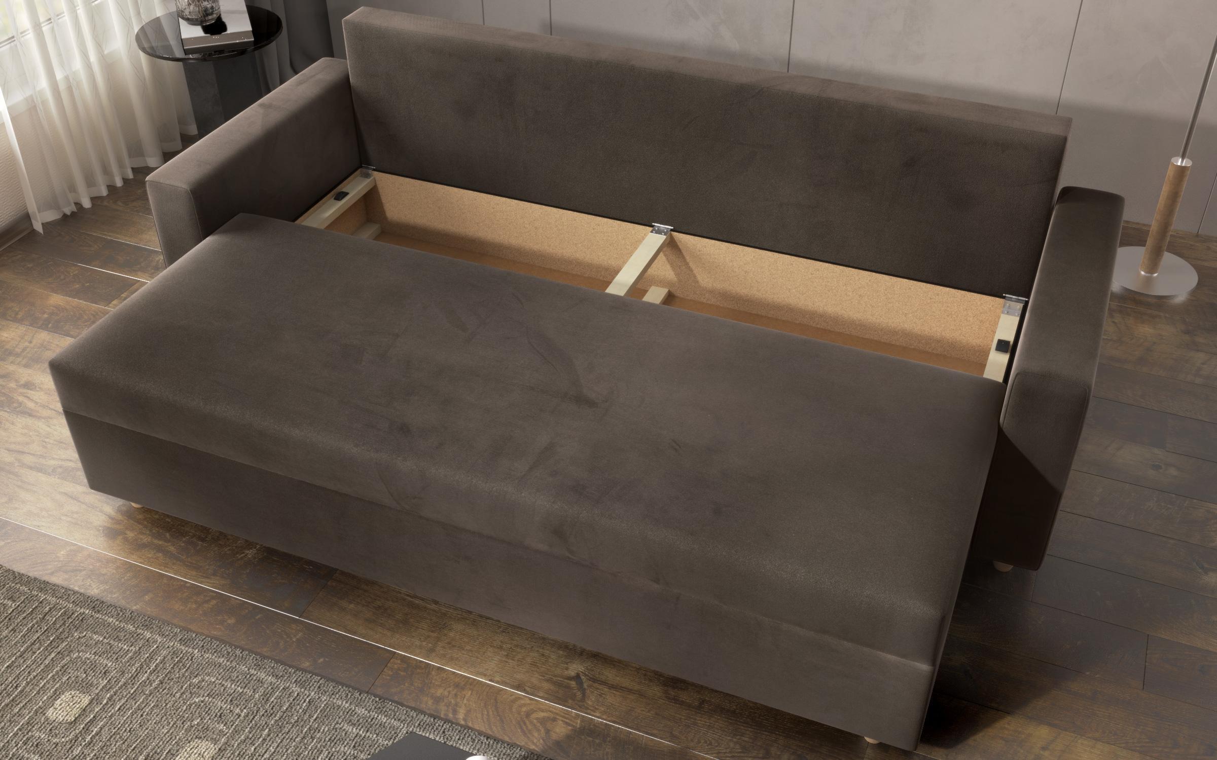Extendable sofa Fabiola, brown  5