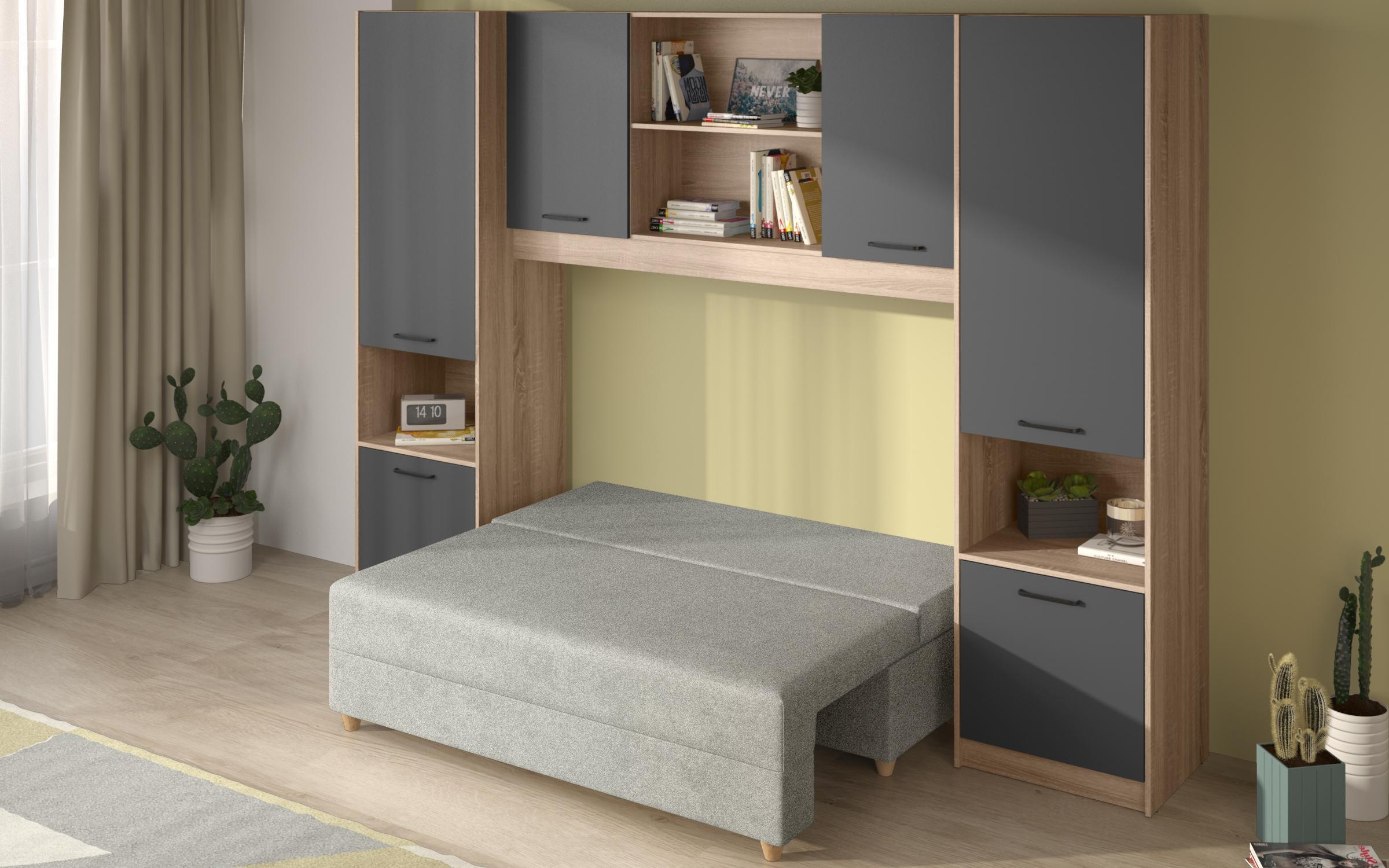 Set Diema, Sonoma oak + anthracite matt + light beige  3