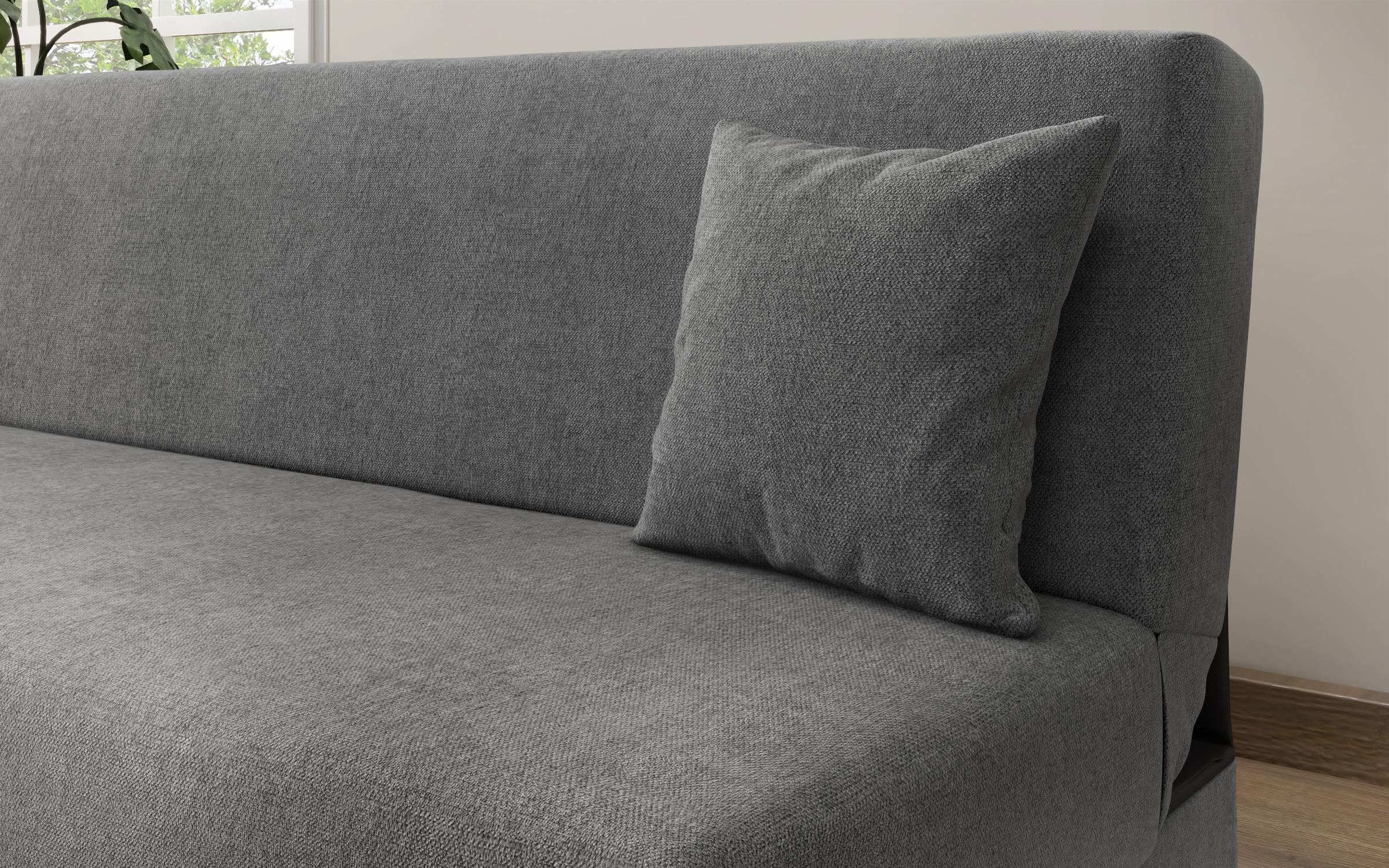 Extendable click-clack sofa Lendo, grey  5