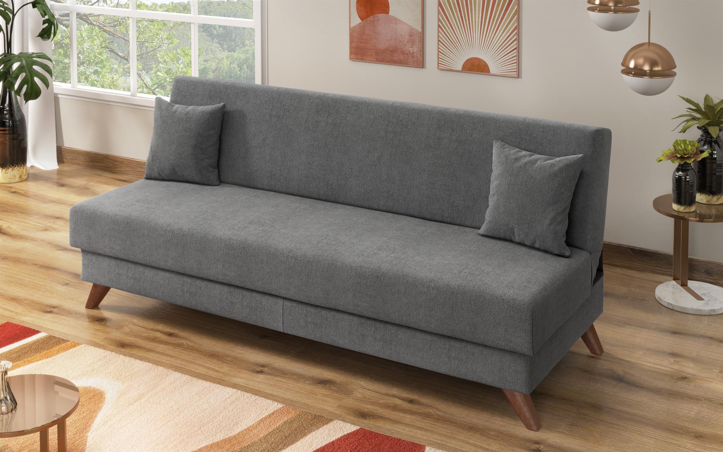 Extendable click-clack sofa Lendo, grey  4