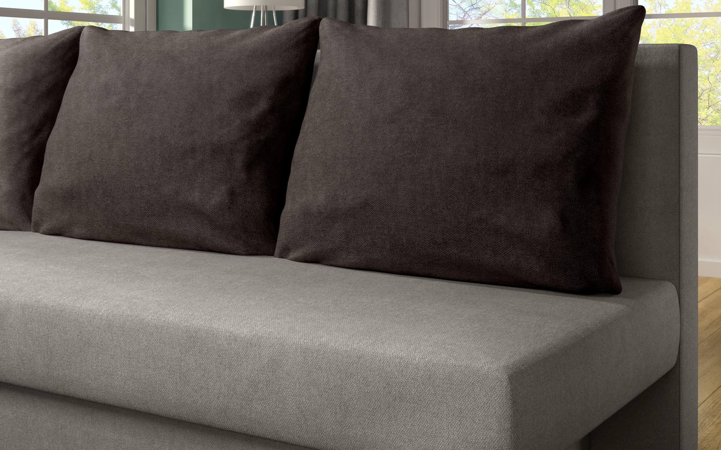 Extendable sofa Marty, light grey + grey brown  6