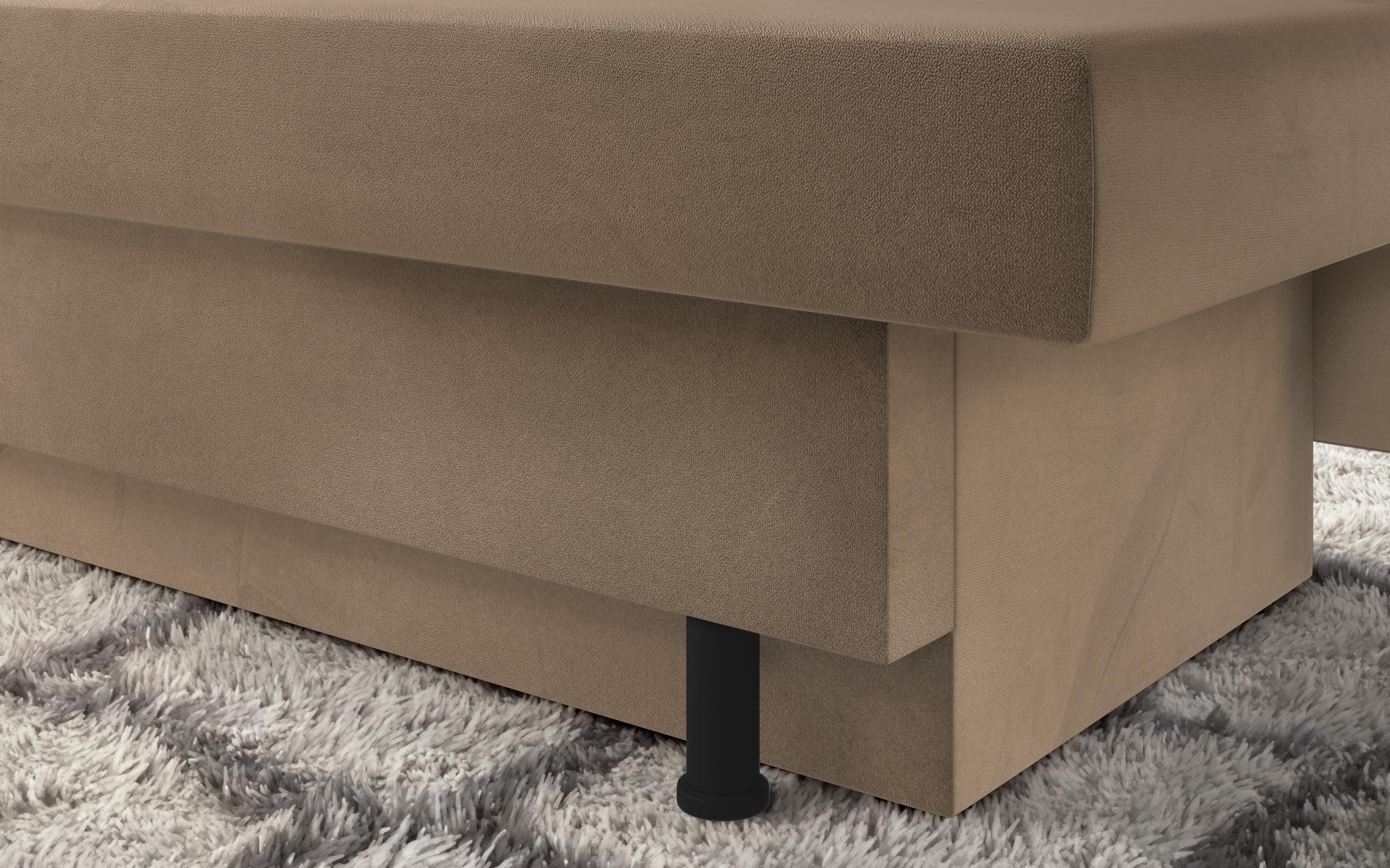 Extendable sofa Marty, light beige + brown  6