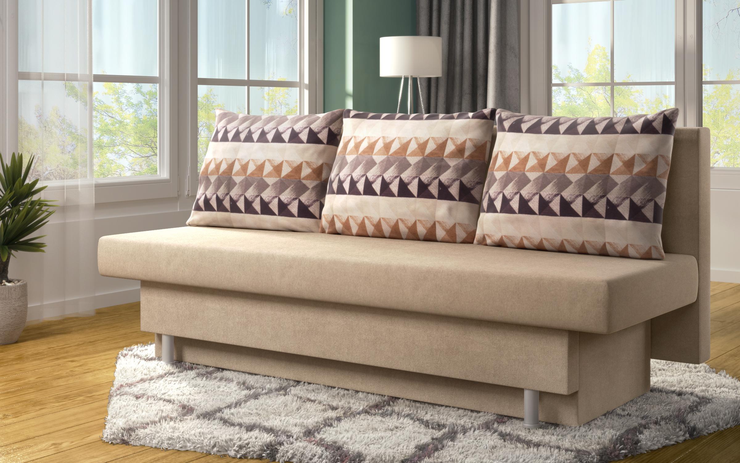 Extendable sofa Marty, beige + print  3