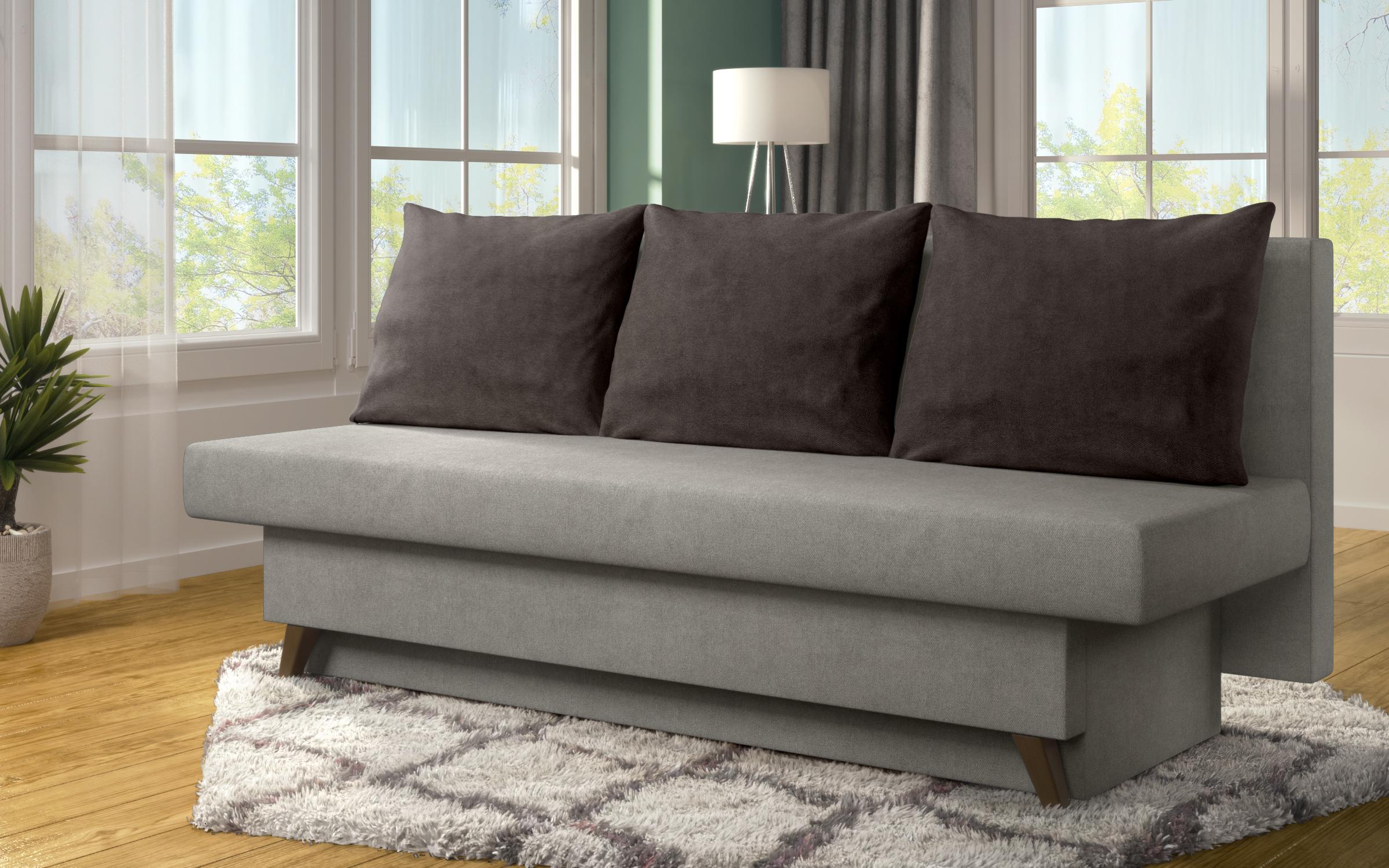Extendable sofa Marty, light grey + grey brown  3