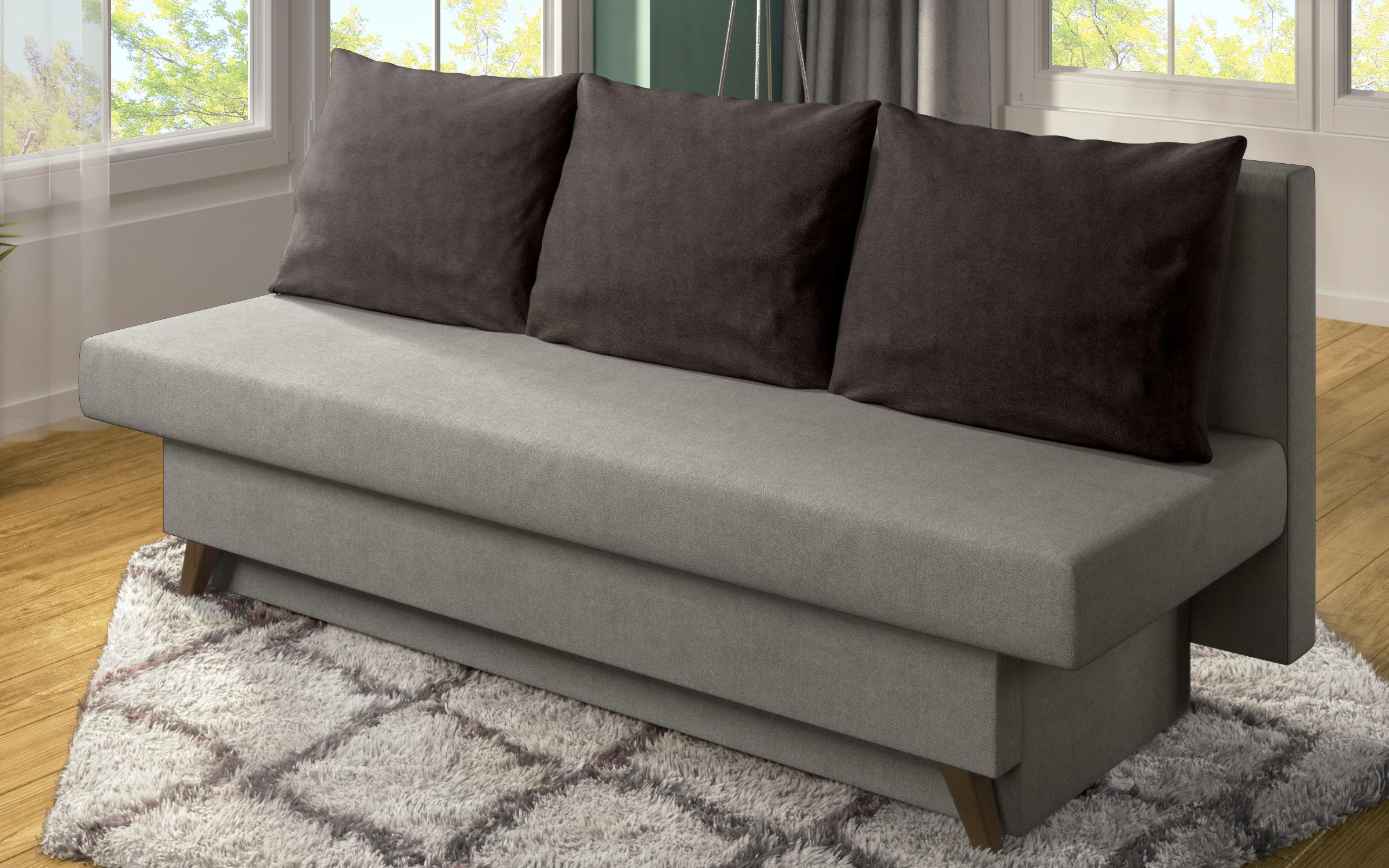 Extendable sofa Marty, light grey + grey brown  4