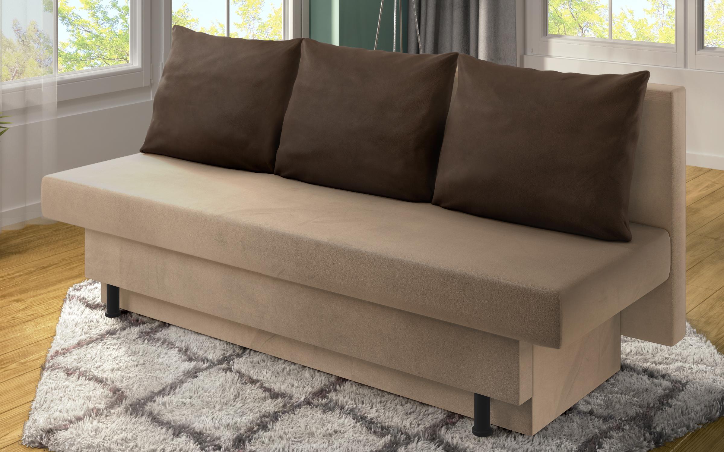 Extendable sofa Marty, light beige + brown  4
