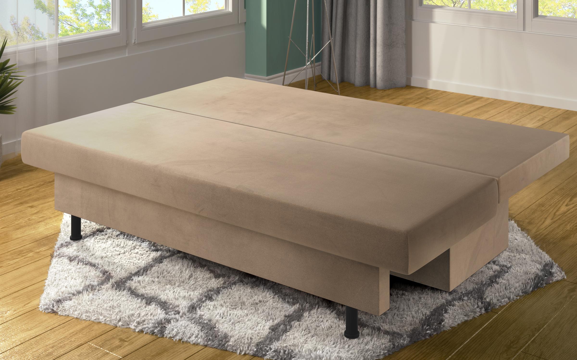Extendable sofa Marty, light beige + brown  7