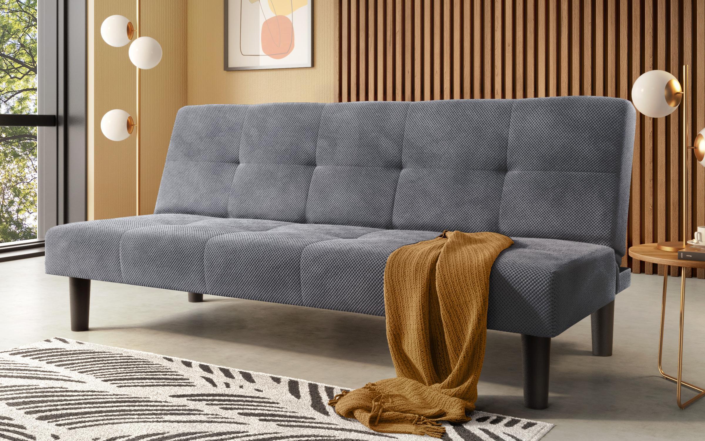 Extendable click-clack sofa Norte, dark grey  3