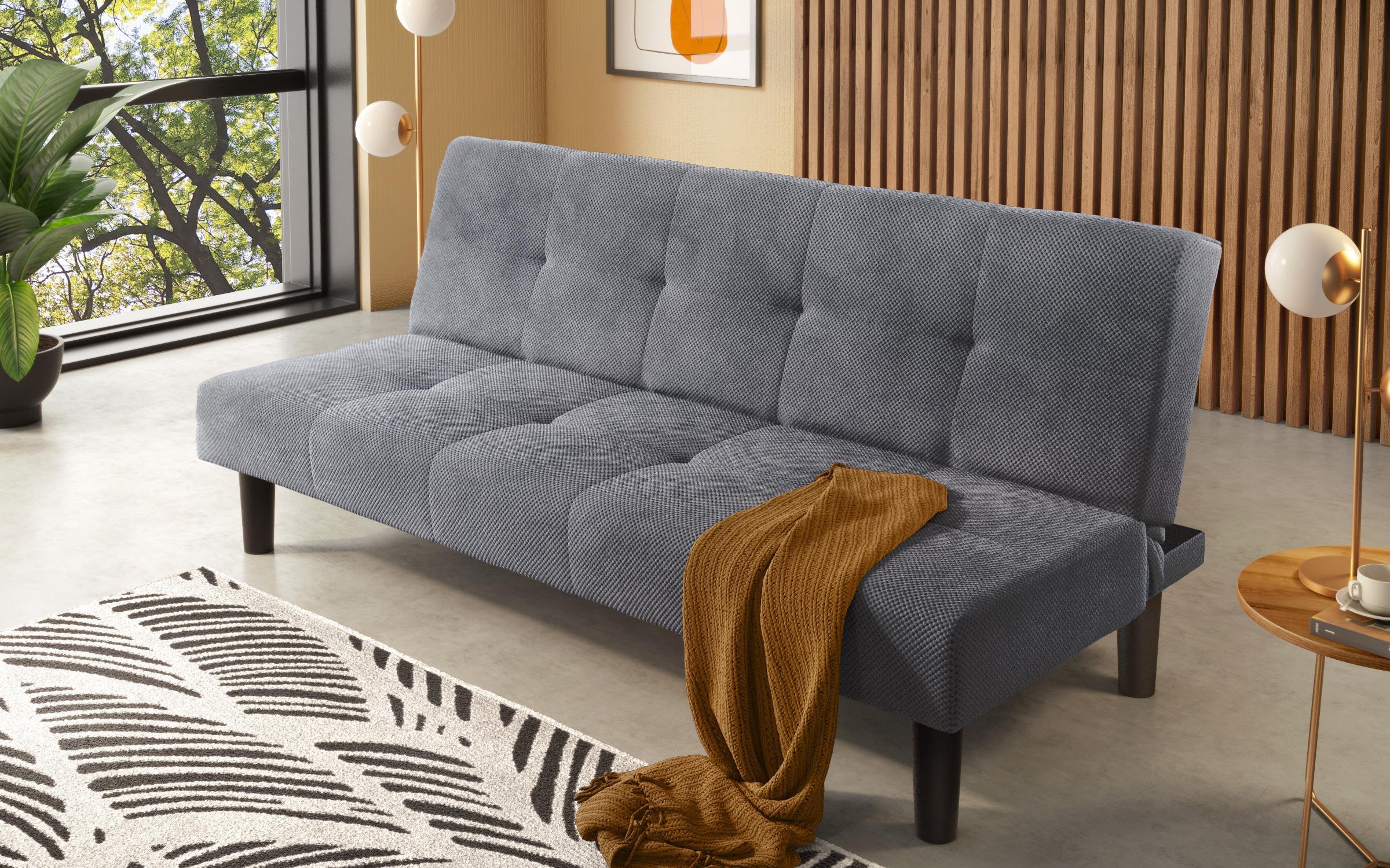 Extendable click-clack sofa Norte, dark grey  5