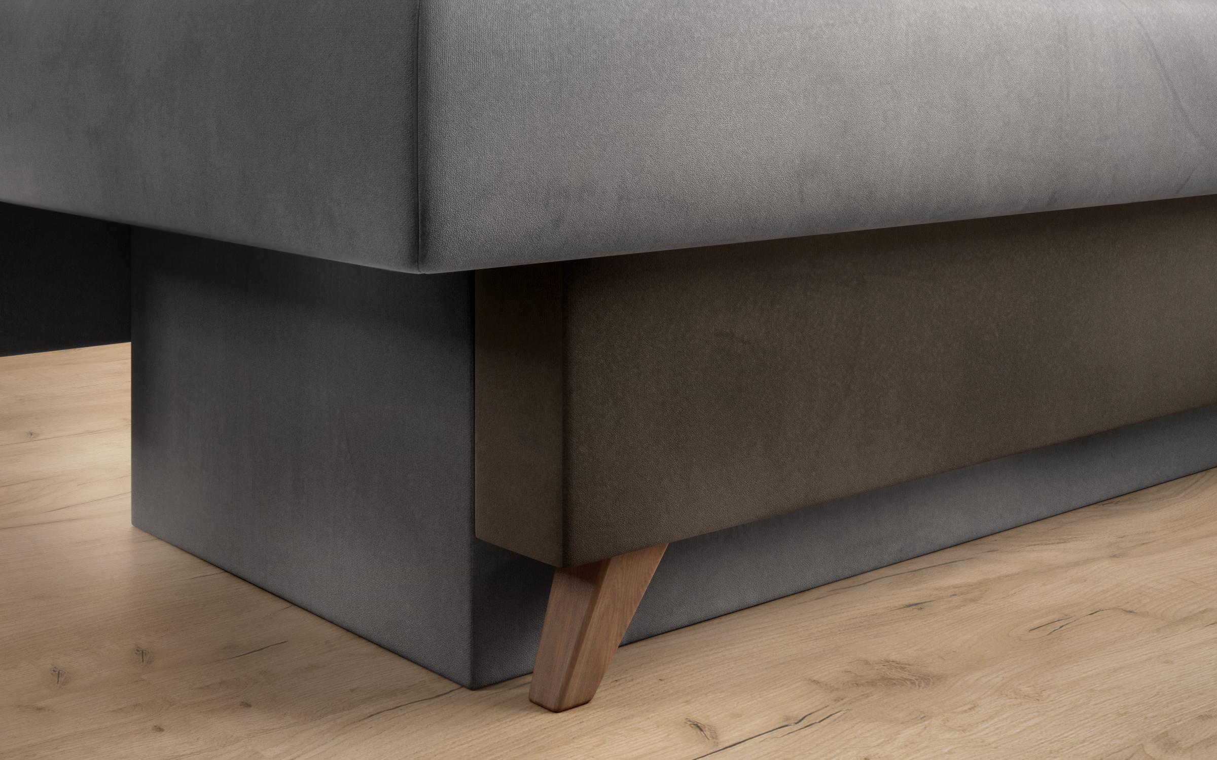 Extendable sofa Victorio, dark grey + brown  7