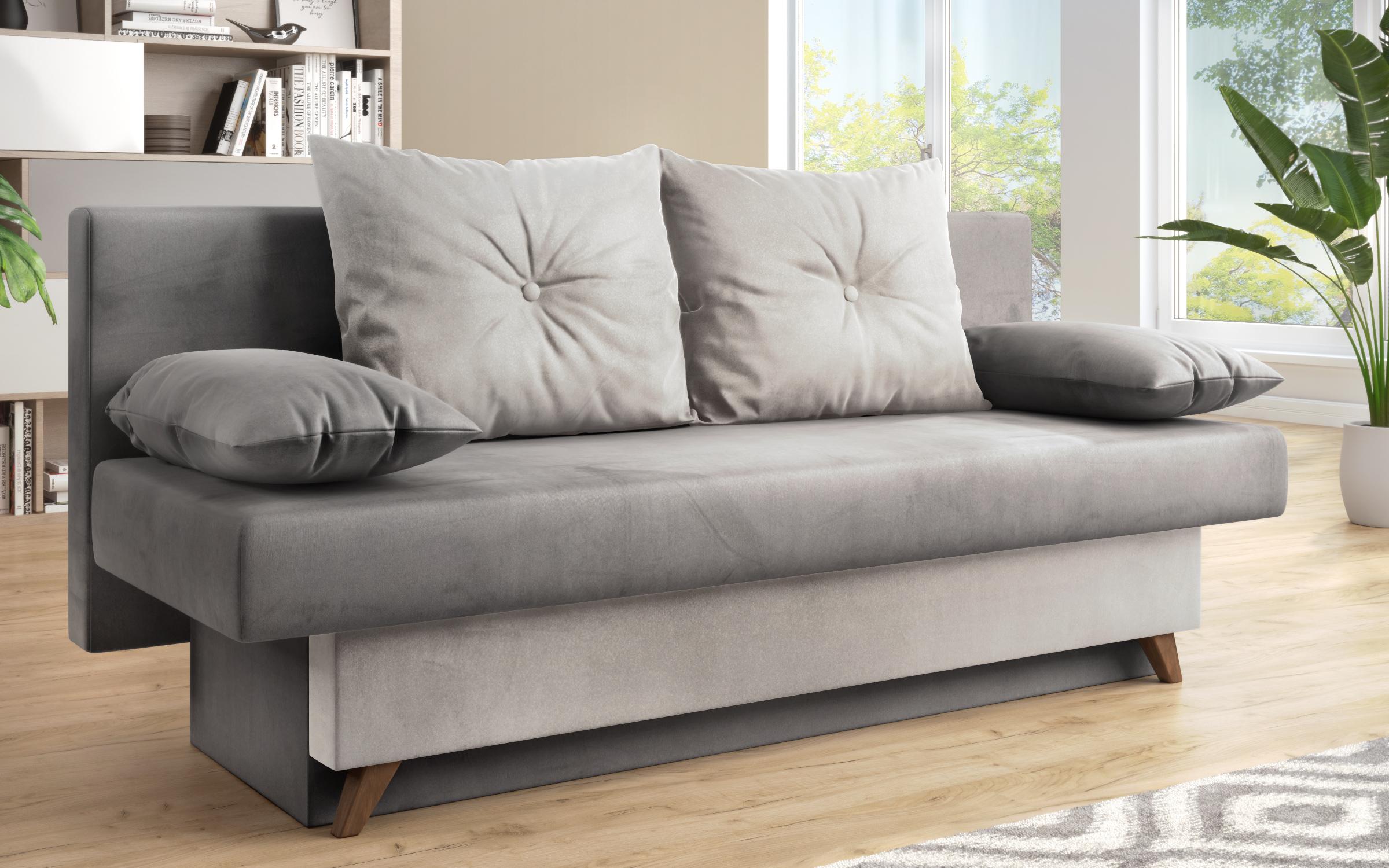 Extendable sofa Victorio, dark grey + light grey  3