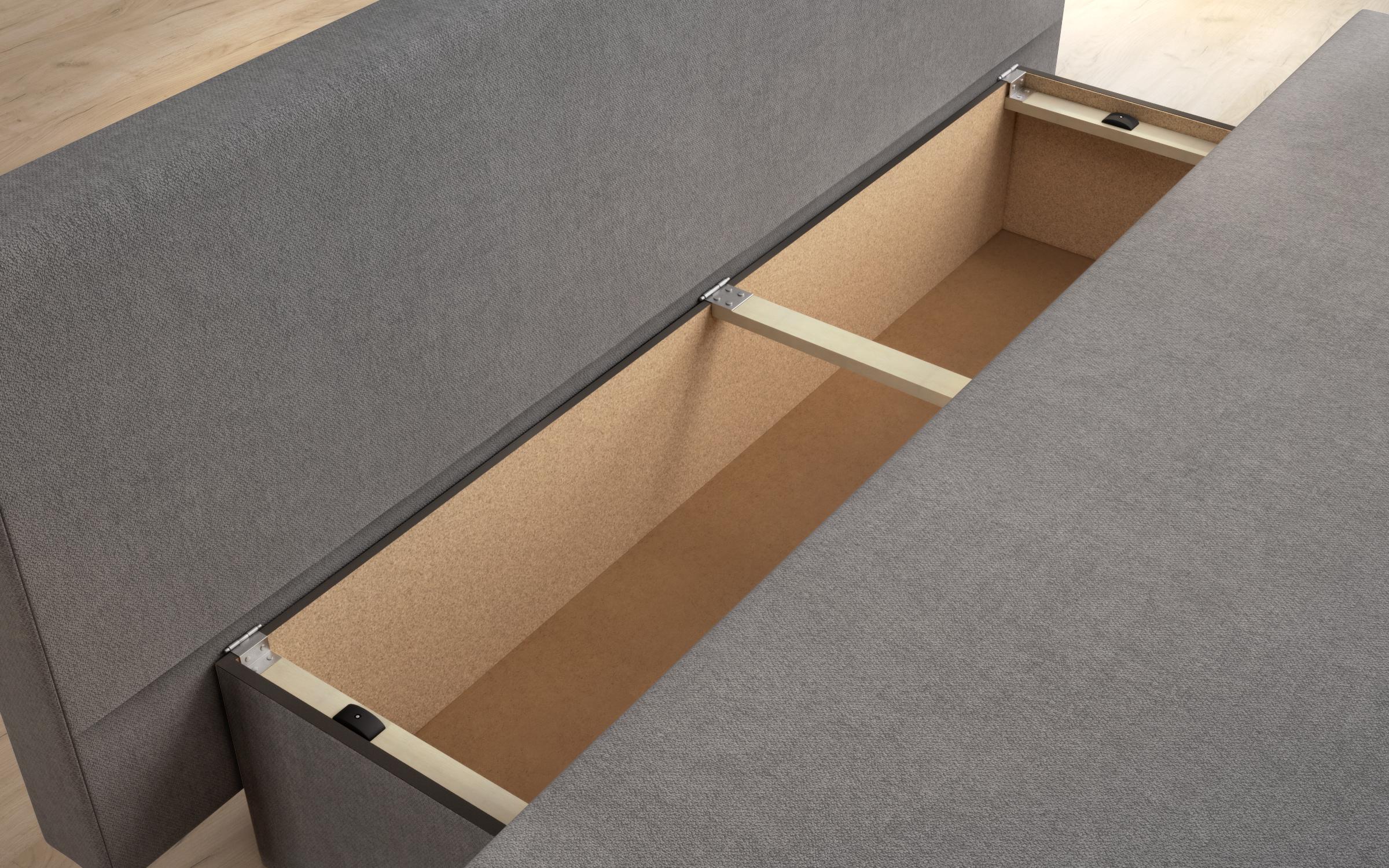 Extendable sofa Victorio, grey + black  6