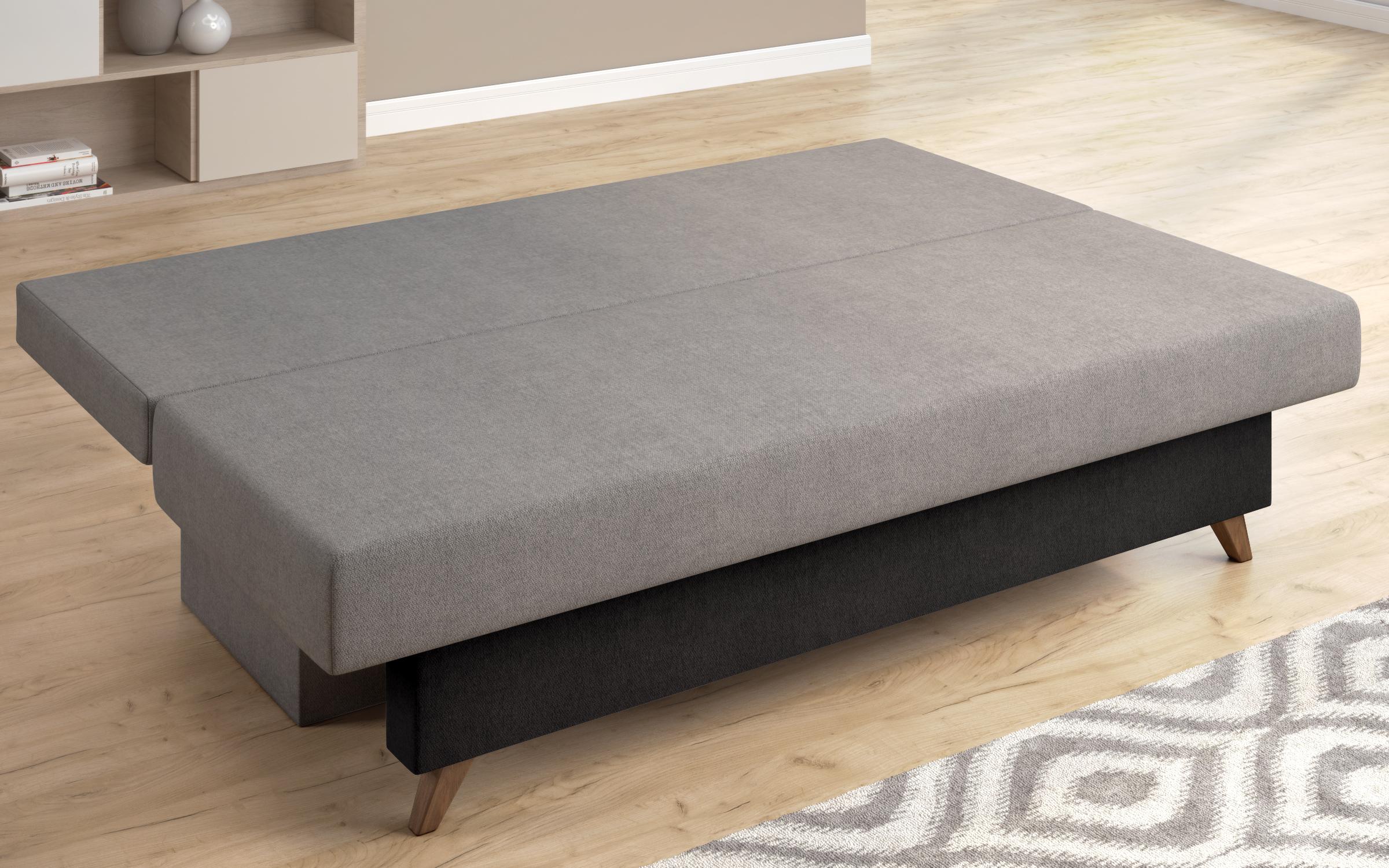 Extendable sofa Victorio, grey + black  3