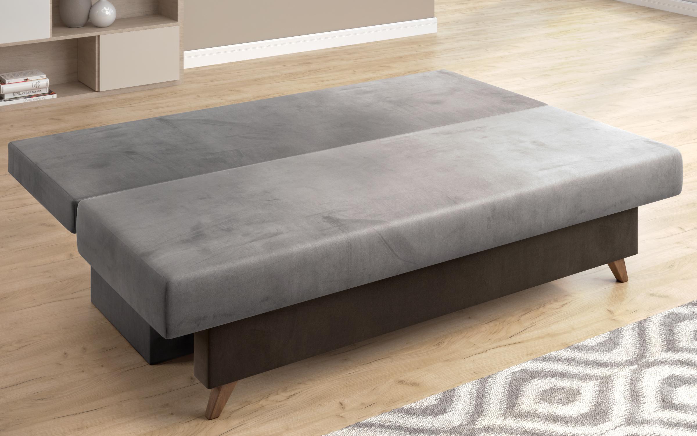 Extendable sofa Victorio, dark grey + brown  5