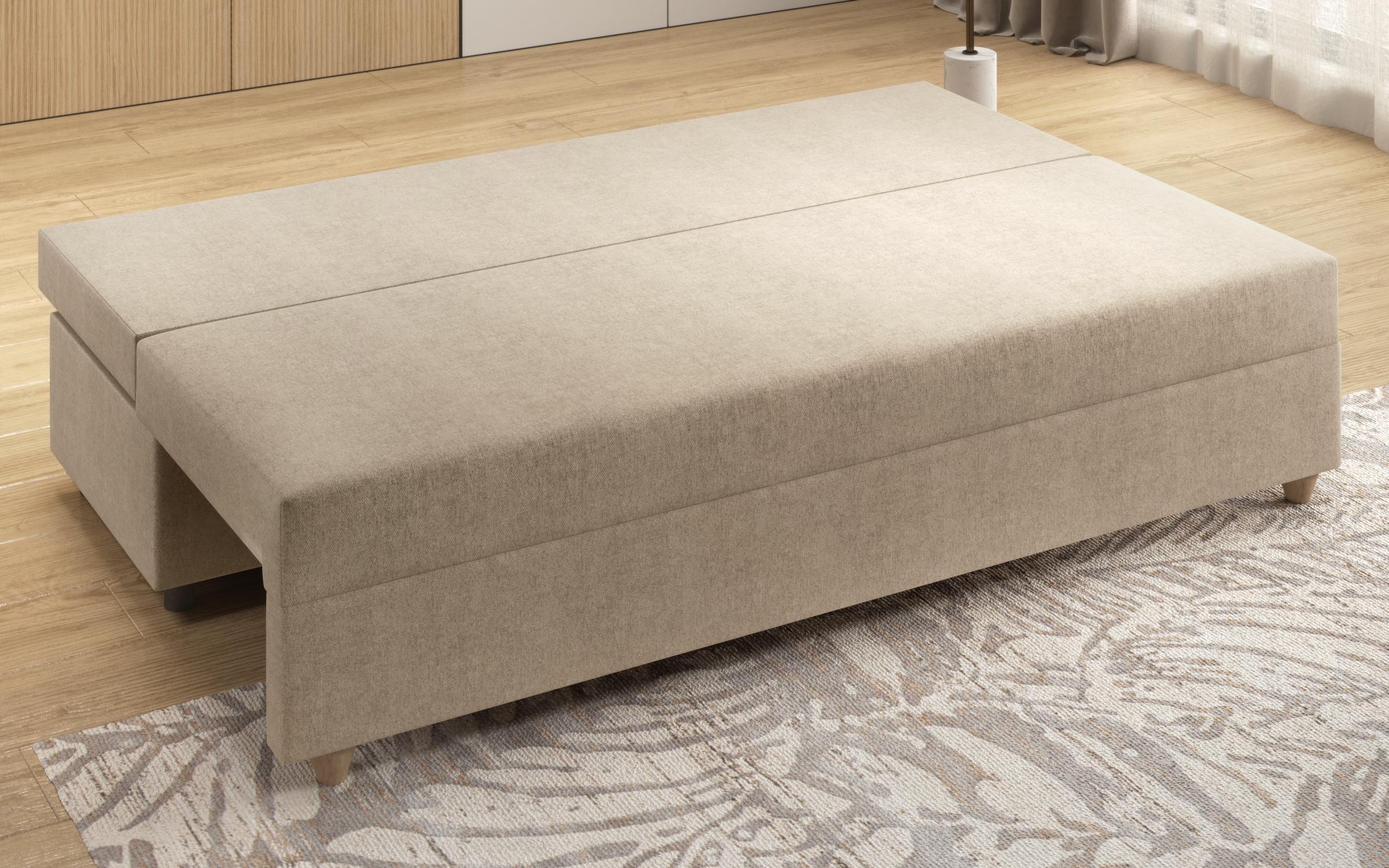 Extendable sofa + оttoman Vitaro, light beige  7